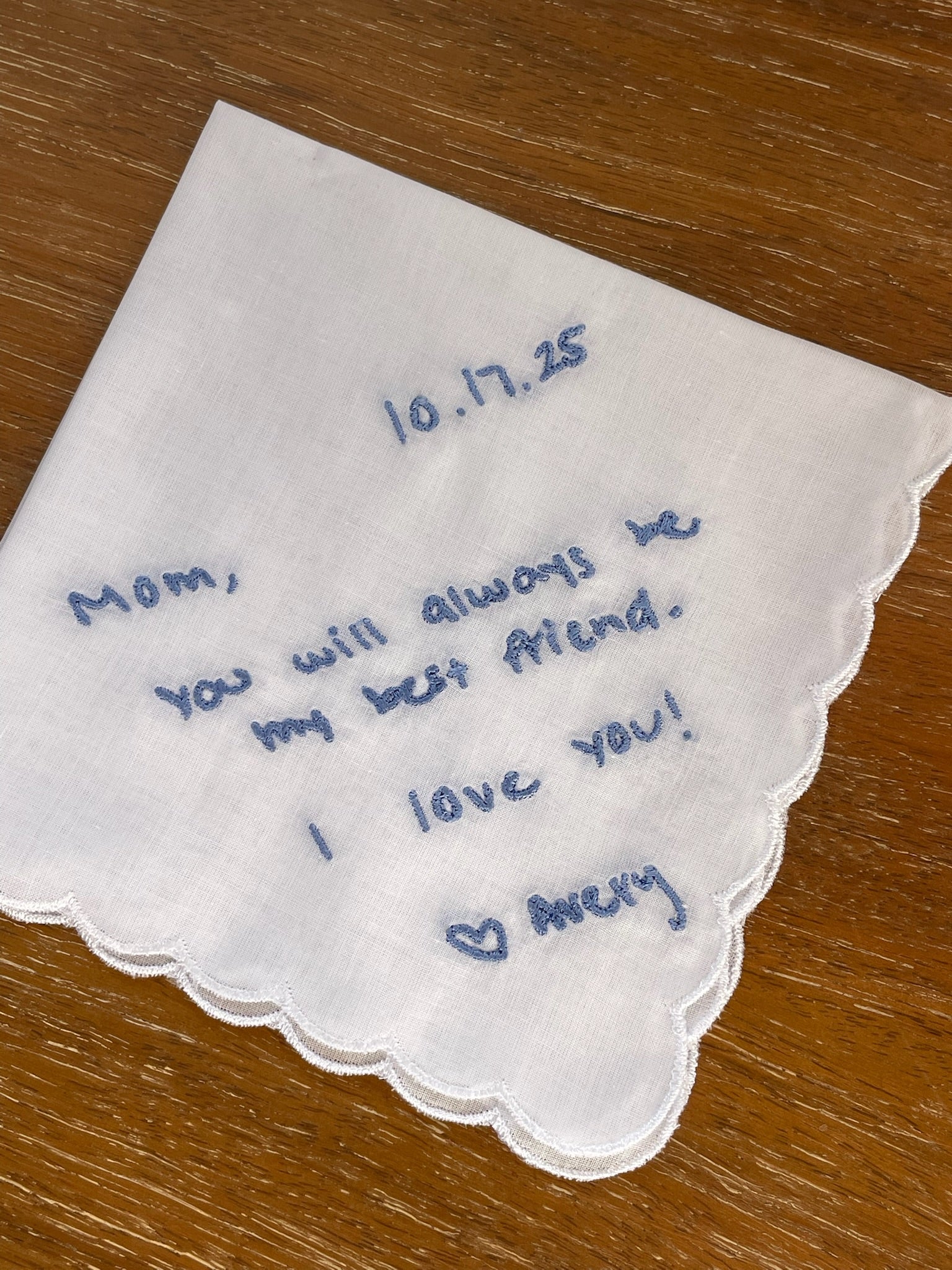 Handwritten Note Hankie