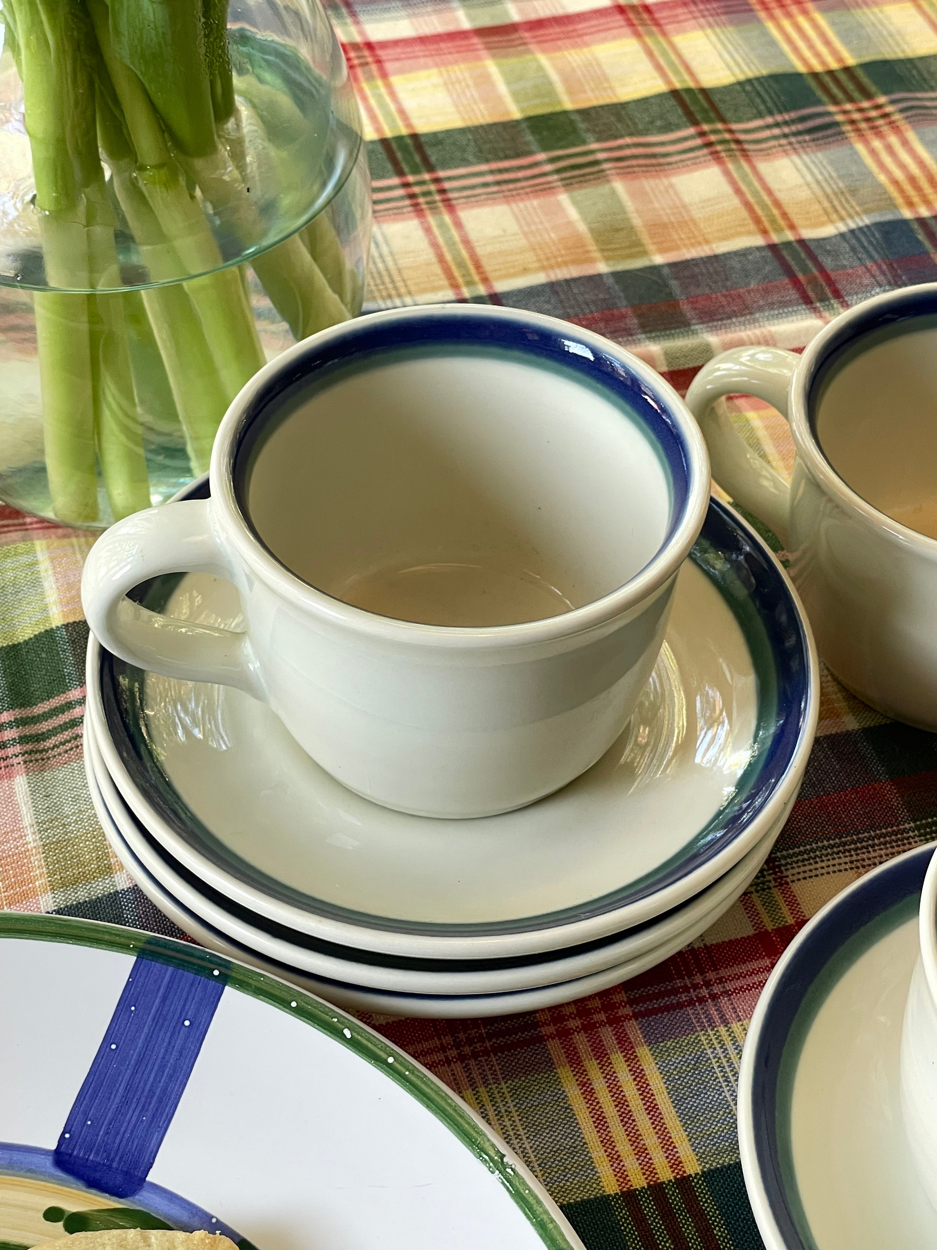 East Haven Teacups and Saucers, Set of 4