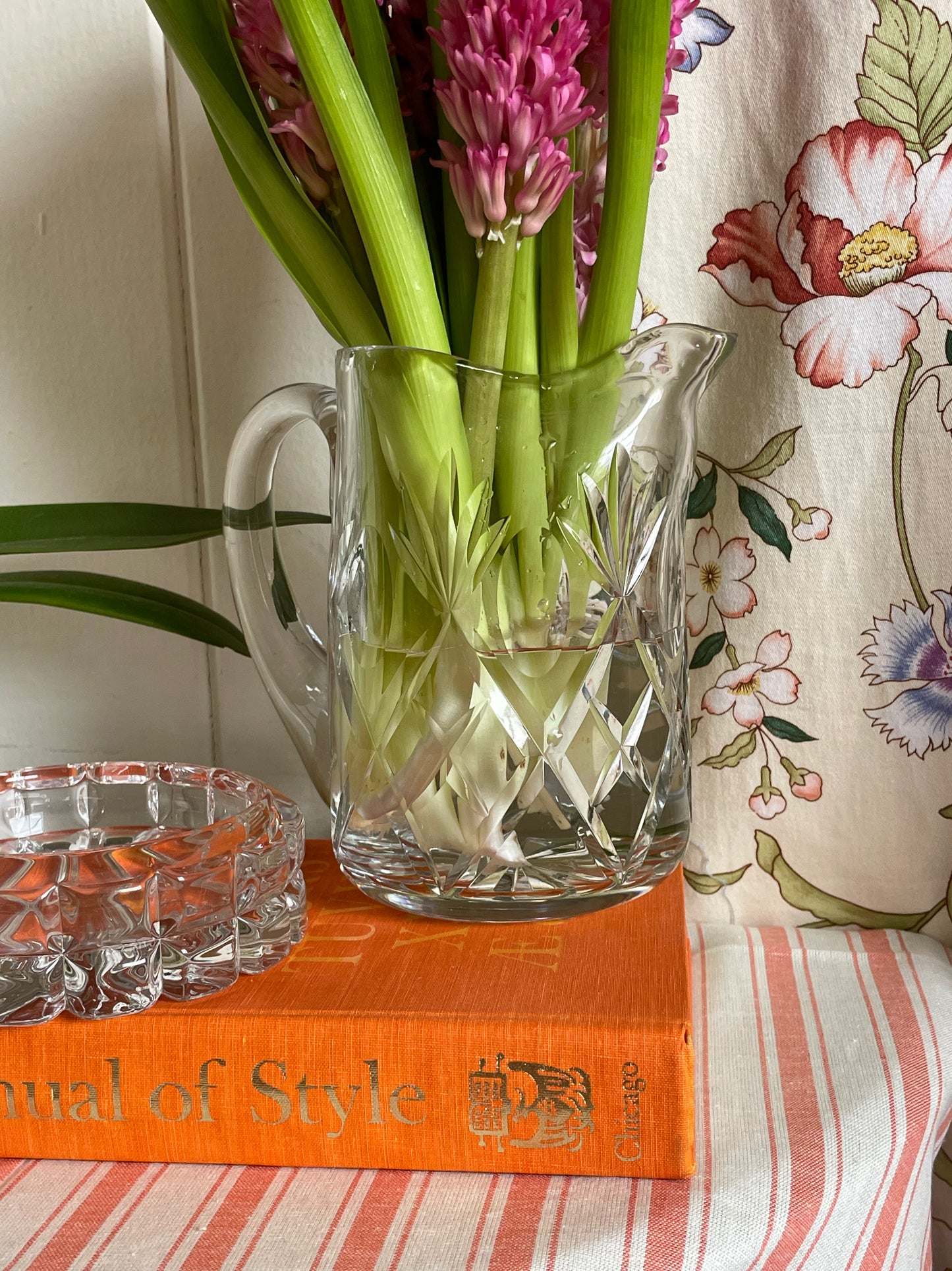Snowbird Blown Glass Pitcher