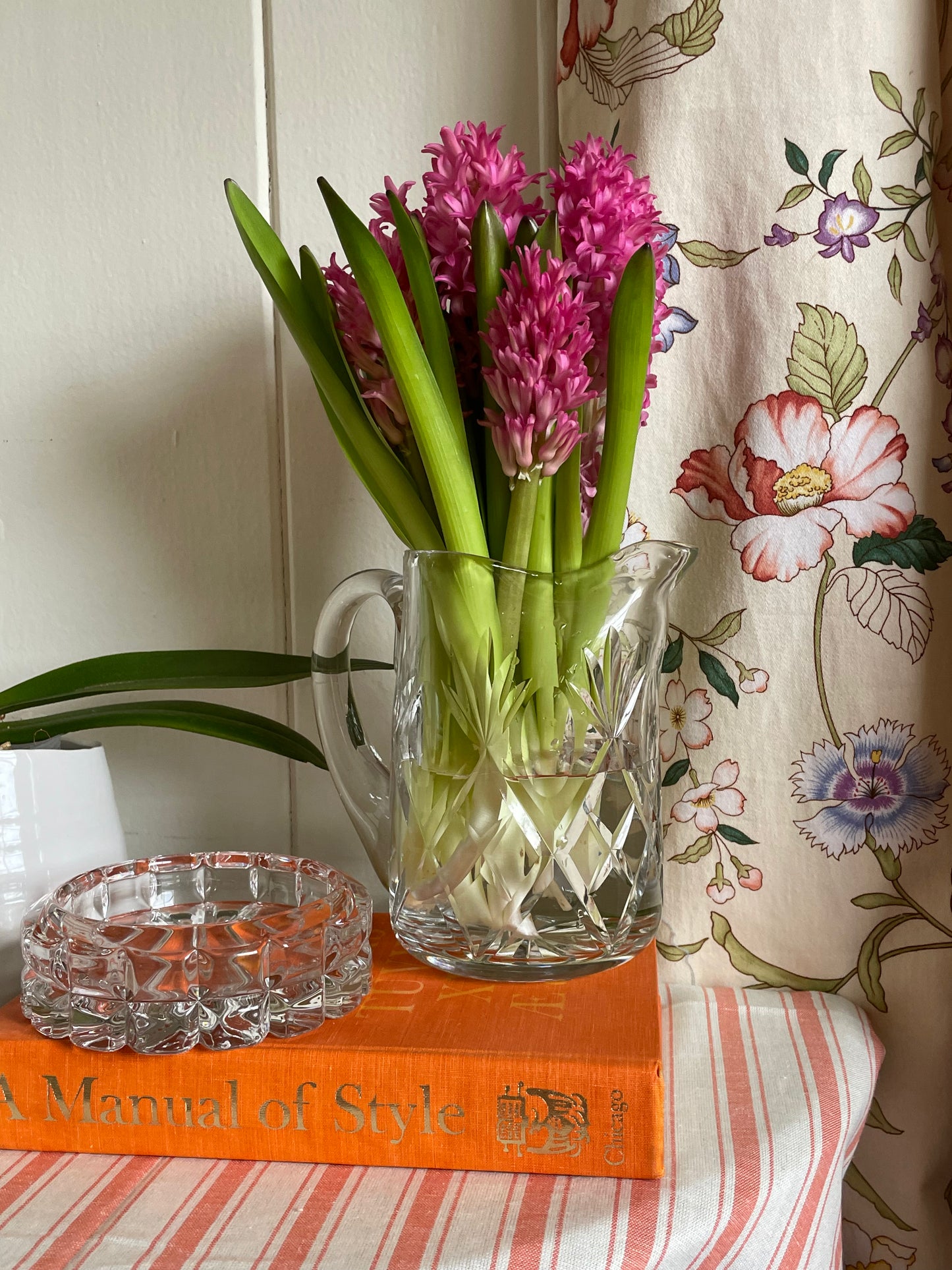 Snowbird Blown Glass Pitcher