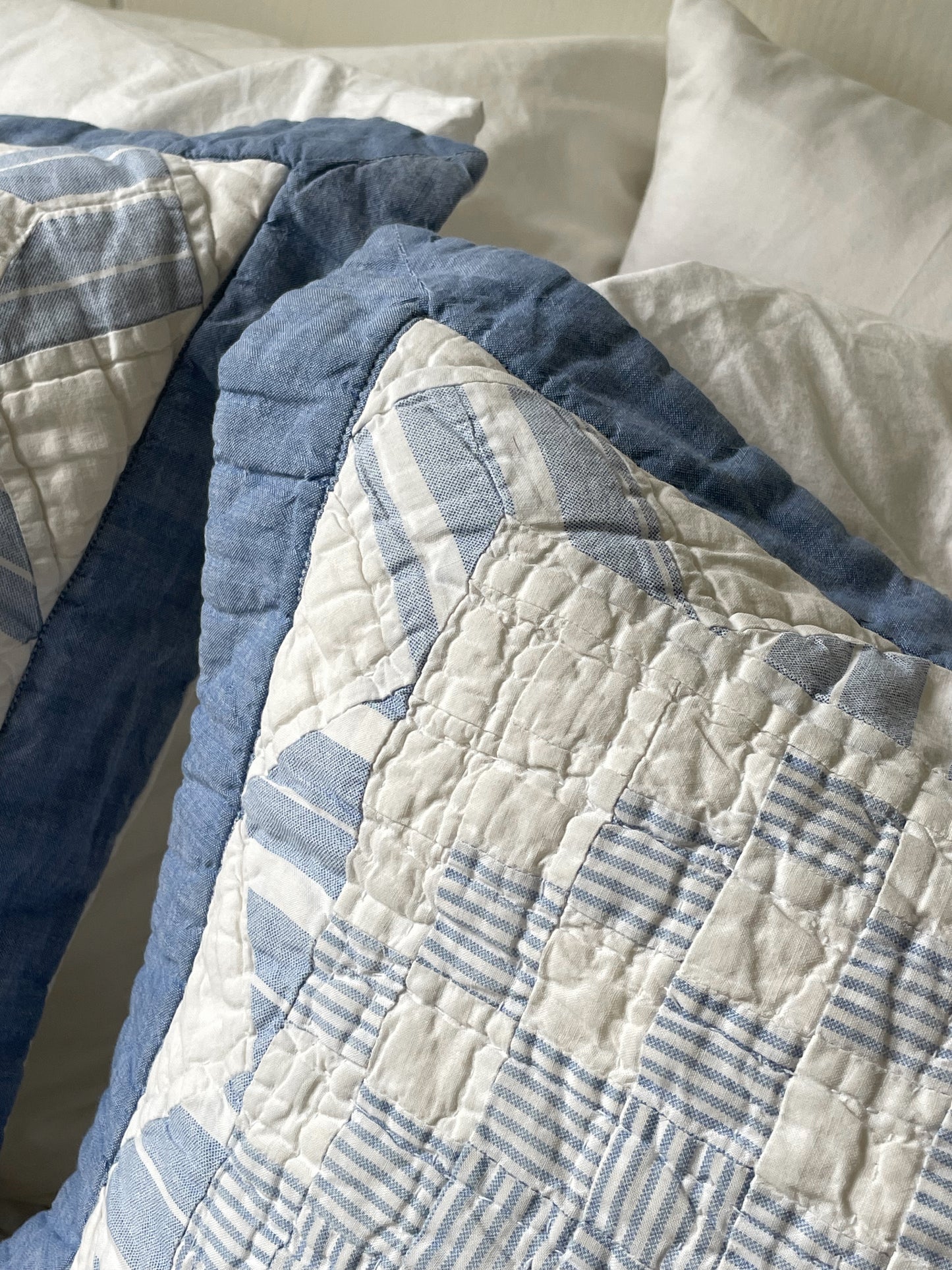 Log Cabin Pillow Shams, Standard Set of 2