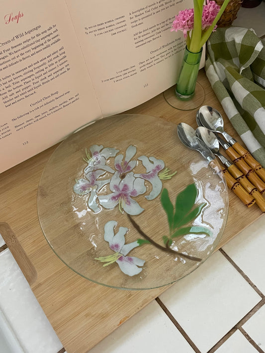 Orchid Fused Glass Plate