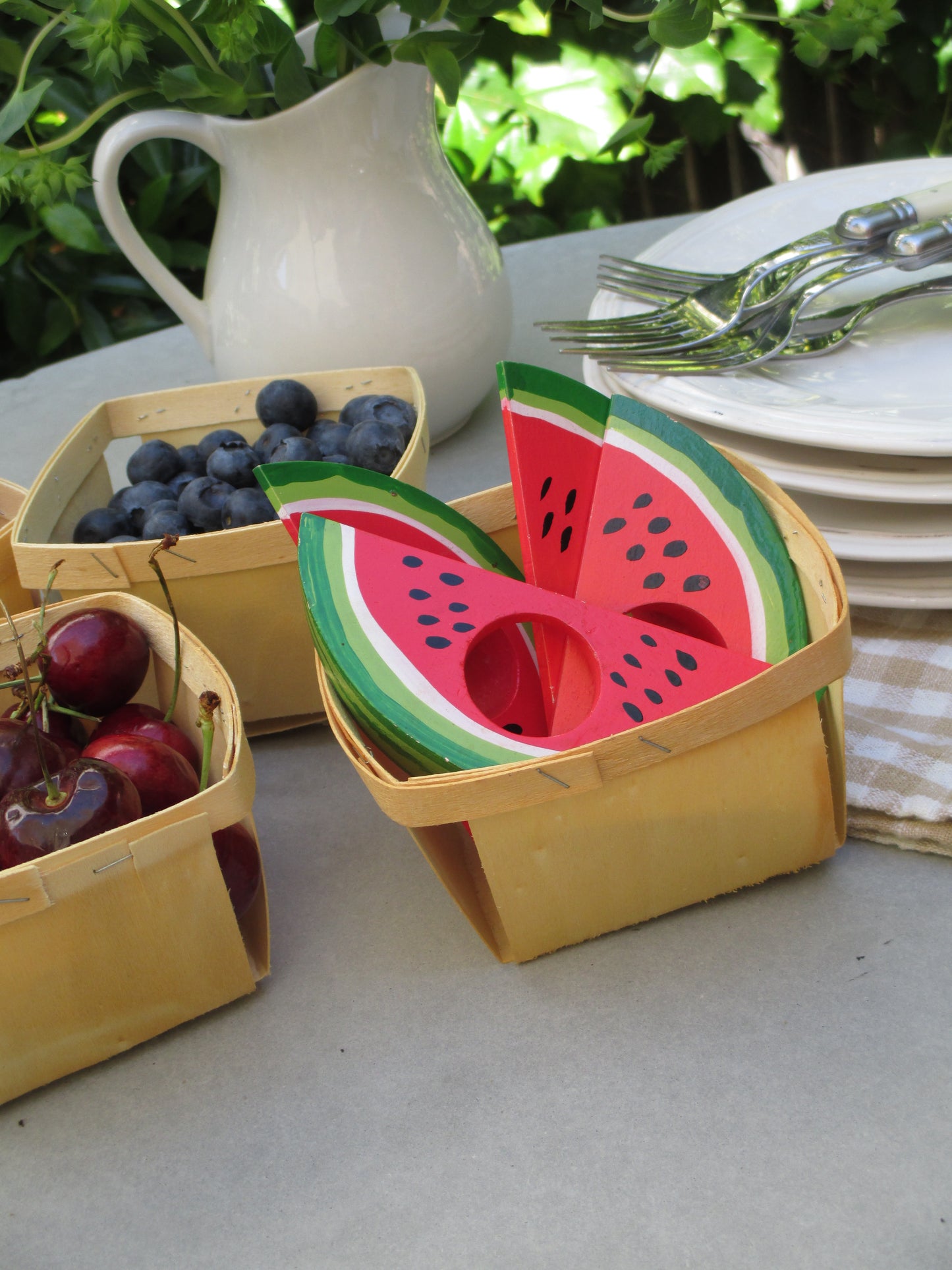 Watermelon Napkin Rings, Set of 4