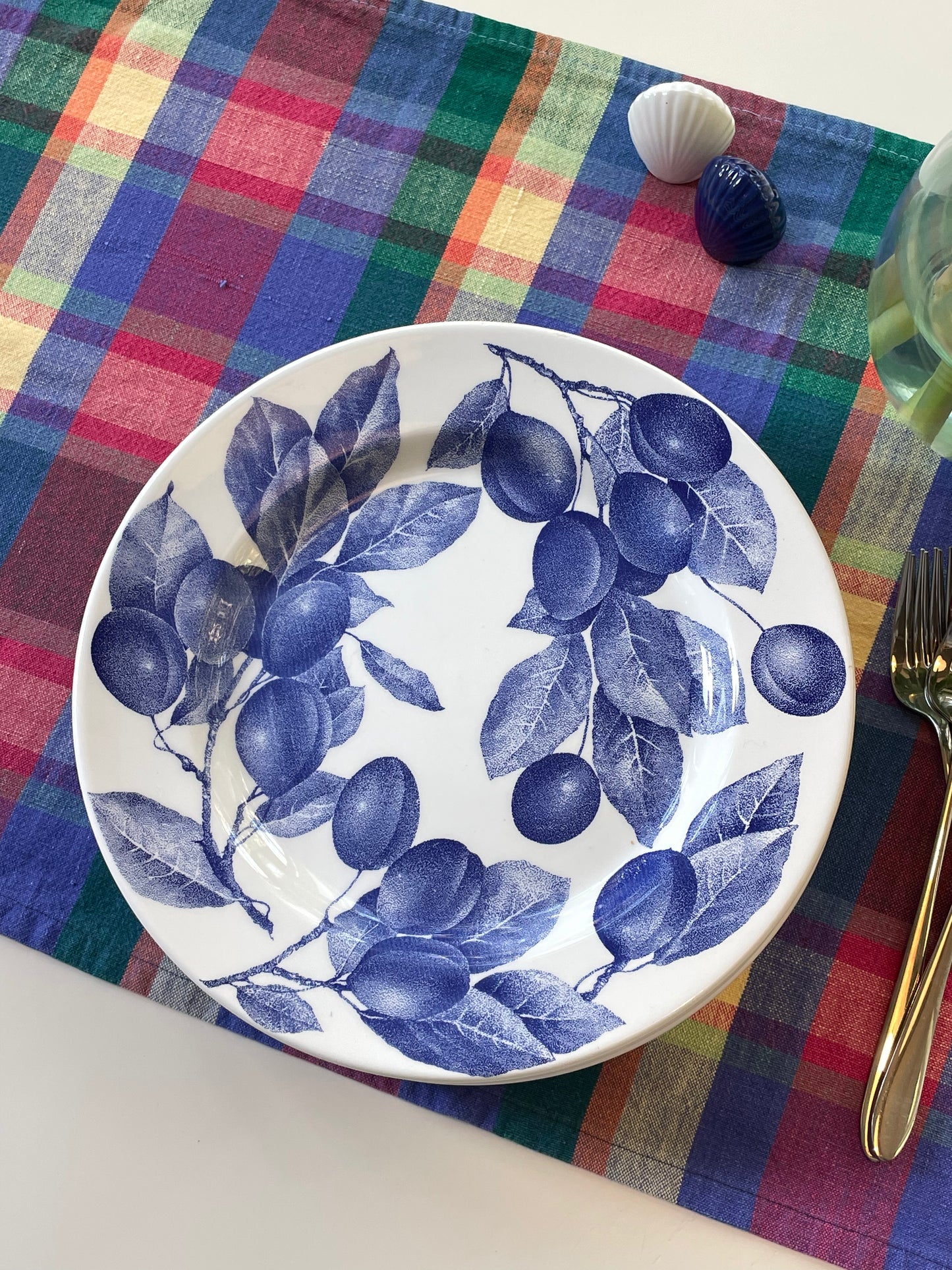 Italian Plum Plates, Set of 4