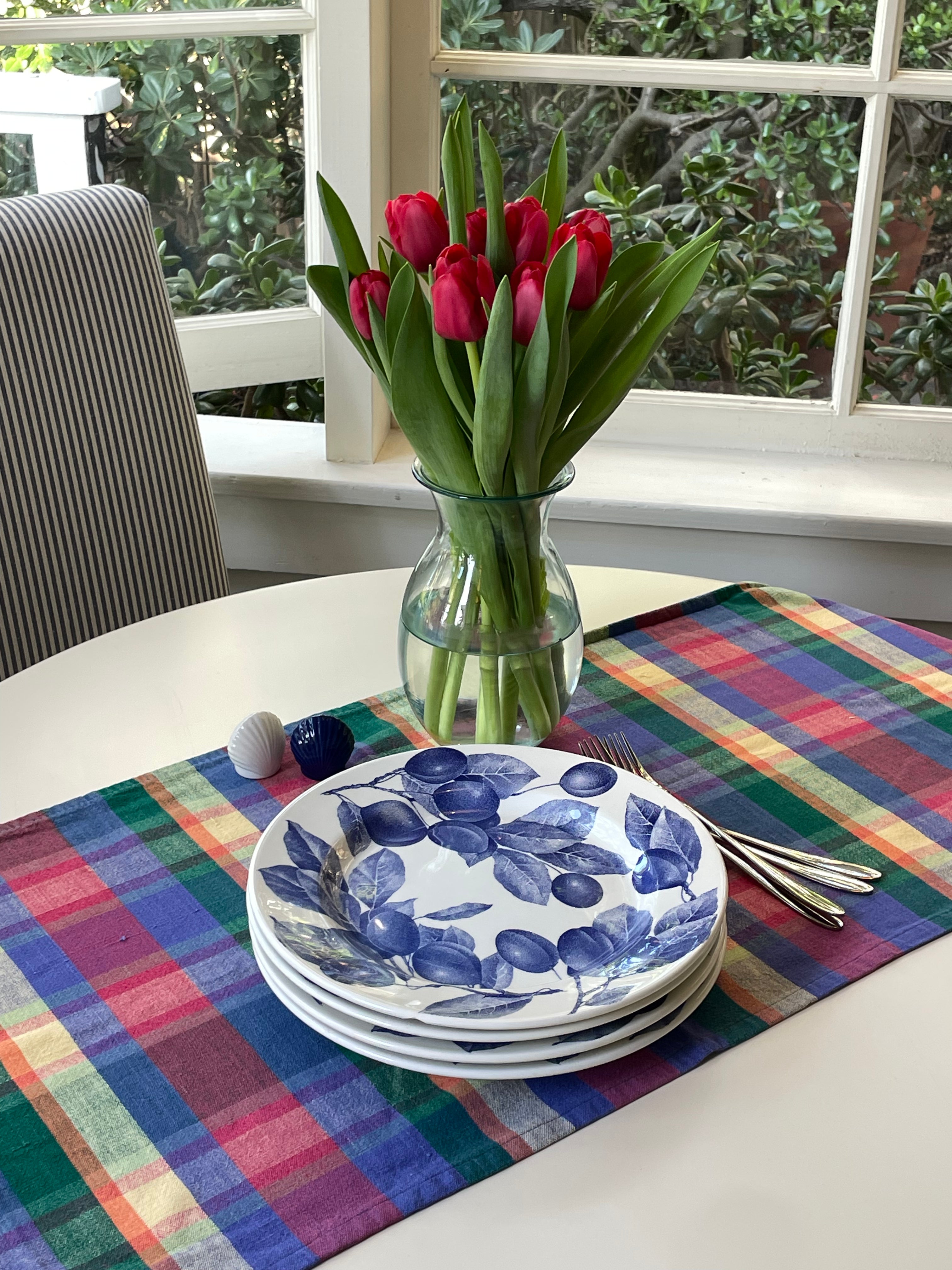 Italian Plum Plates, Set of 4