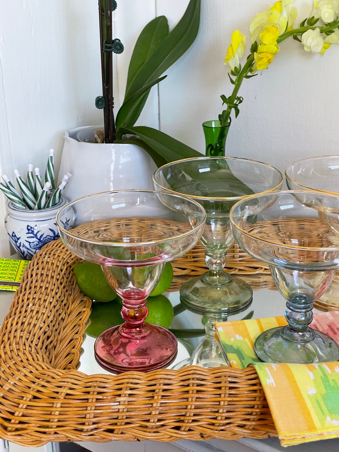 Poolside Aperitivo Margarita Glasses