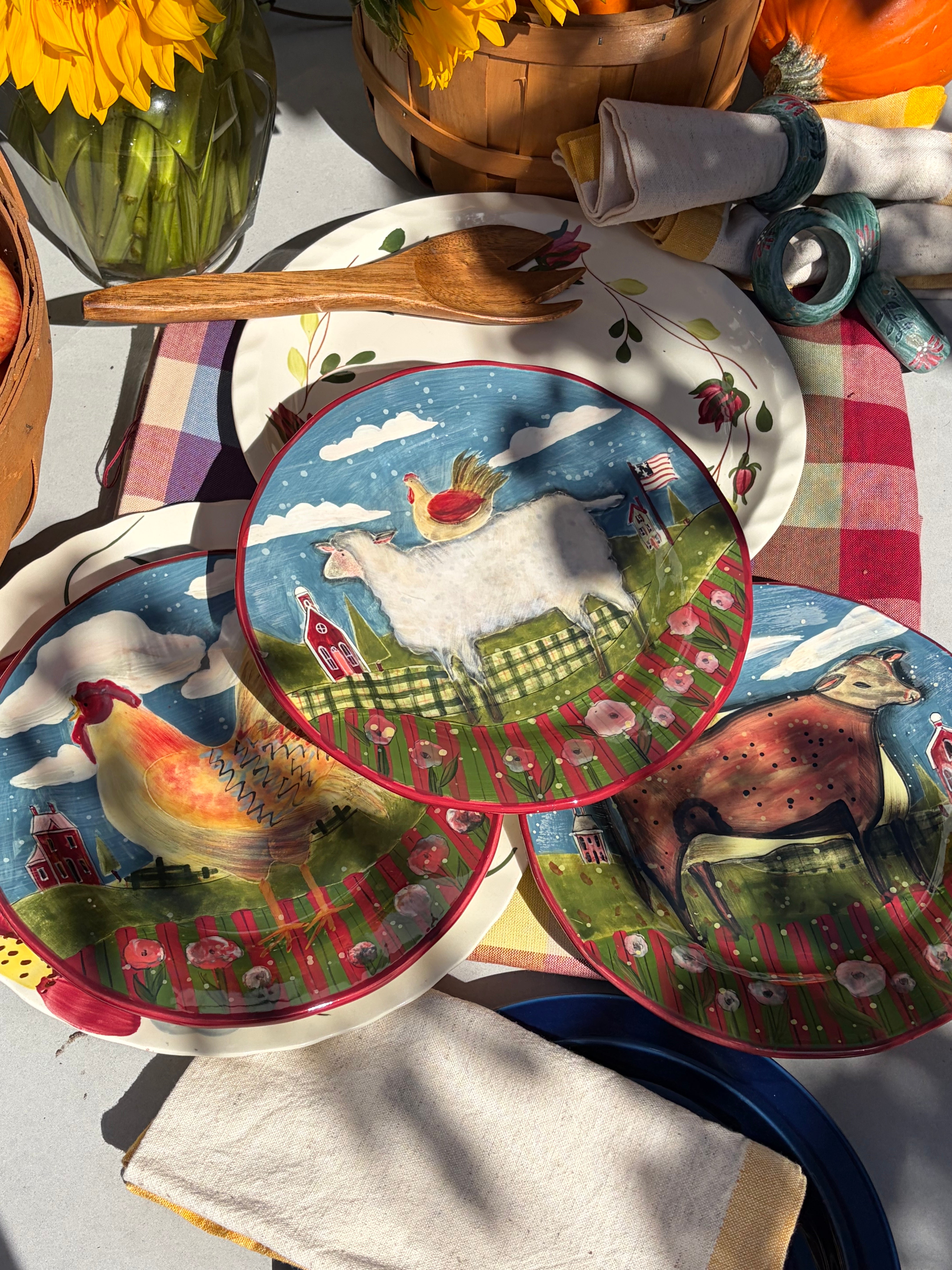 Homestead Serving Plates, Set of 3