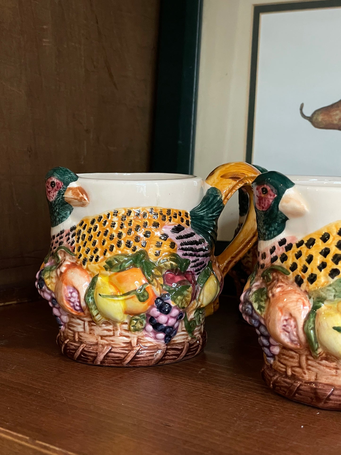 Pheasant Flock Mugs, Set of 4