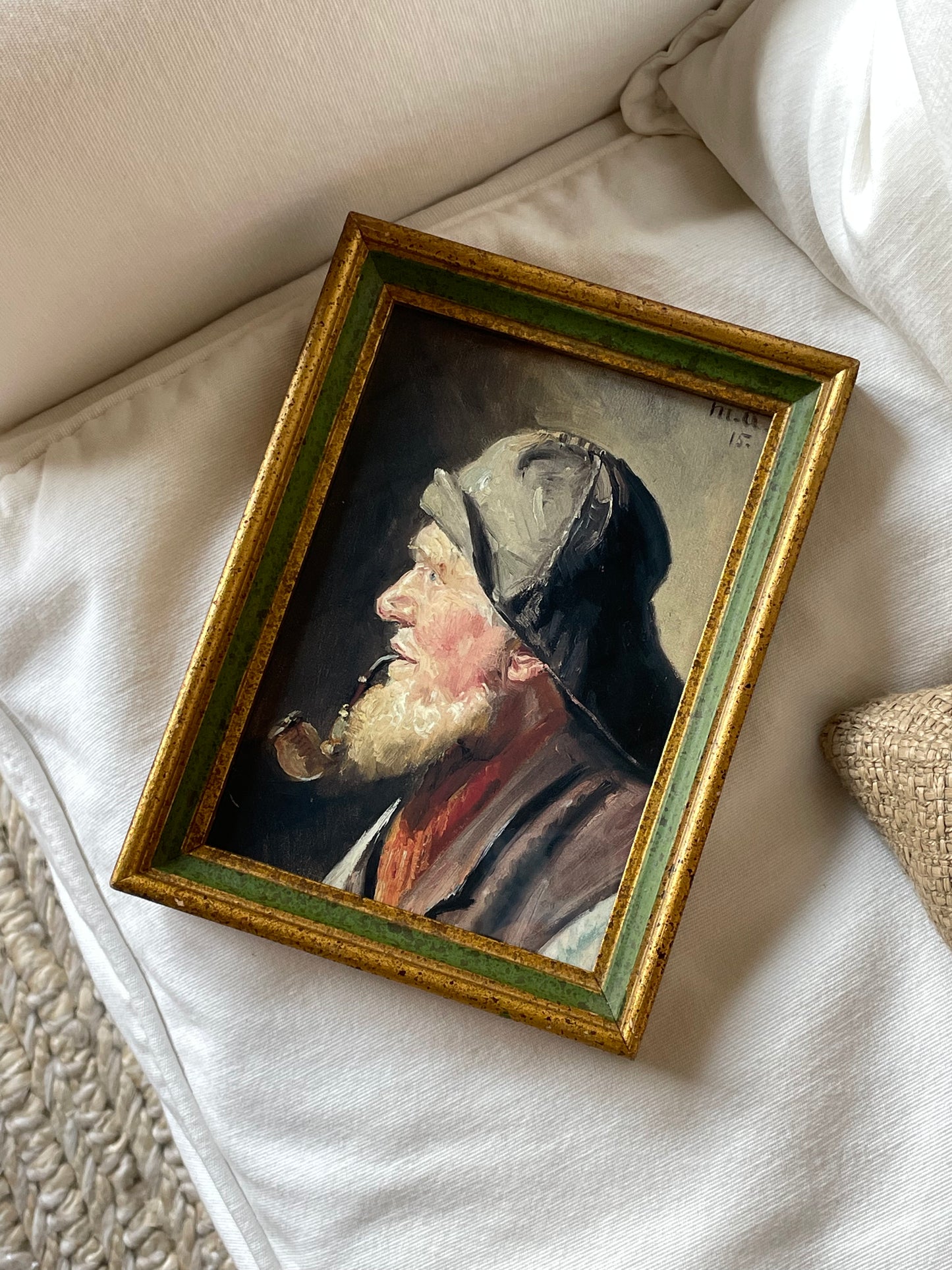 A Fisheman With His Pipe Framed Art