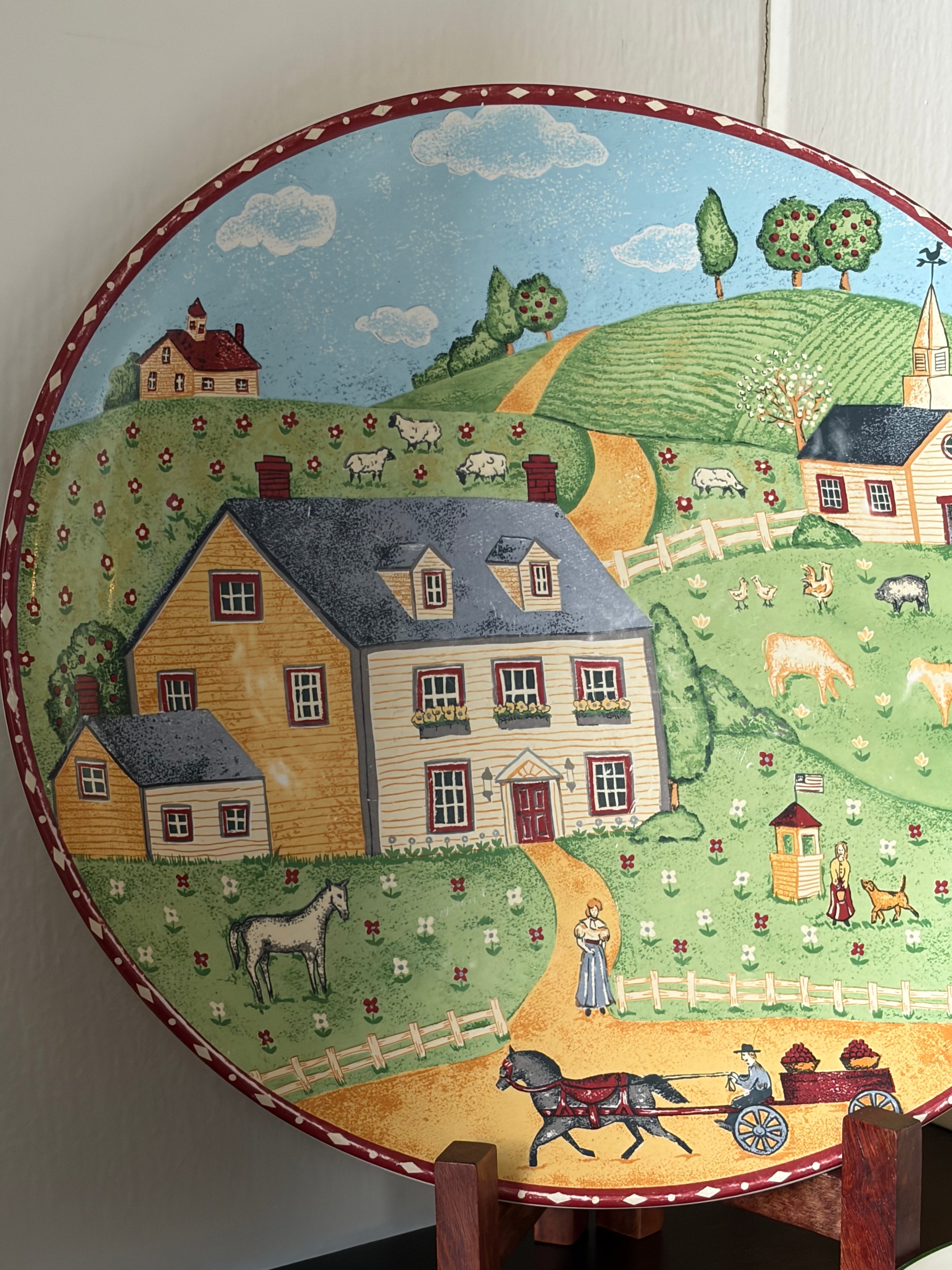 Small Town Decorative Plate