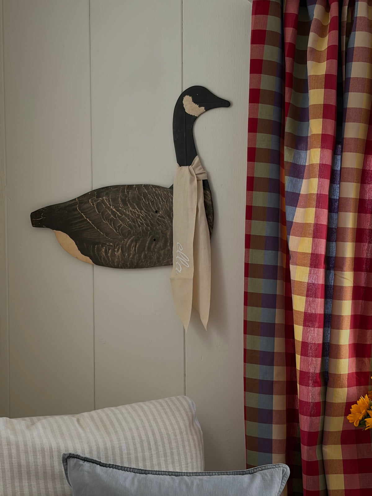 Antique Folding Goose Decoy, Standard Pose
