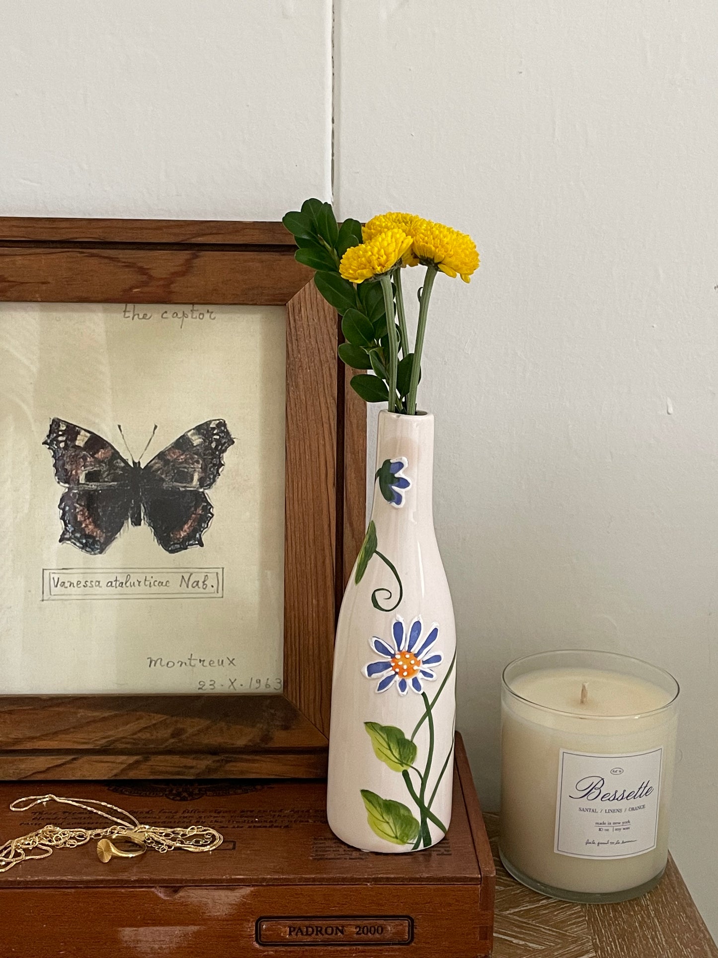 Blue Daisy Vase