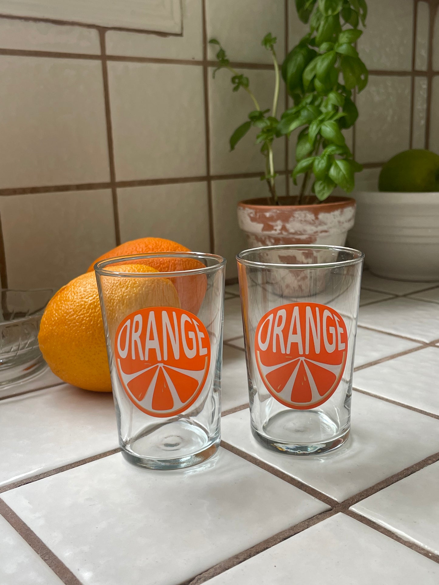 Orange Juice Glasses