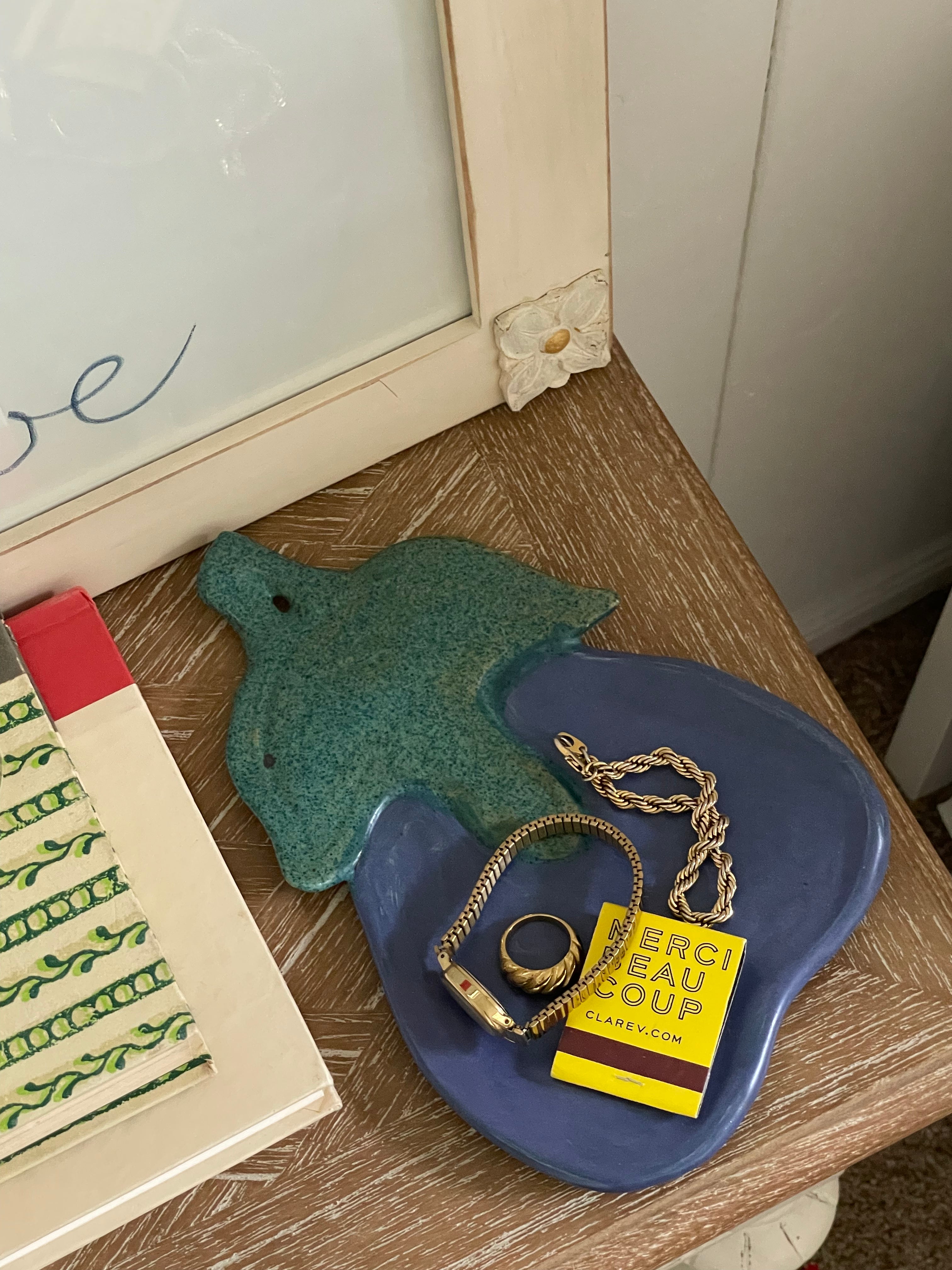 Eggplant Pottery Trinket Tray