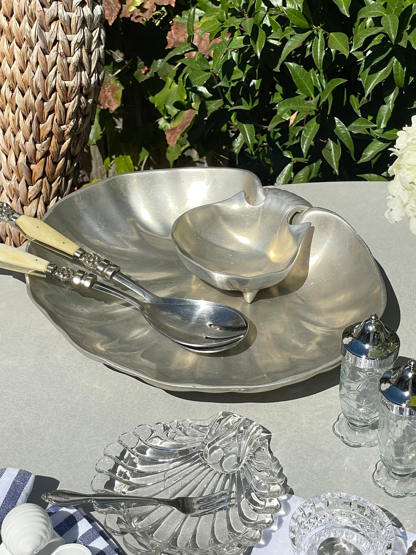 Silver Shell Serving Dish