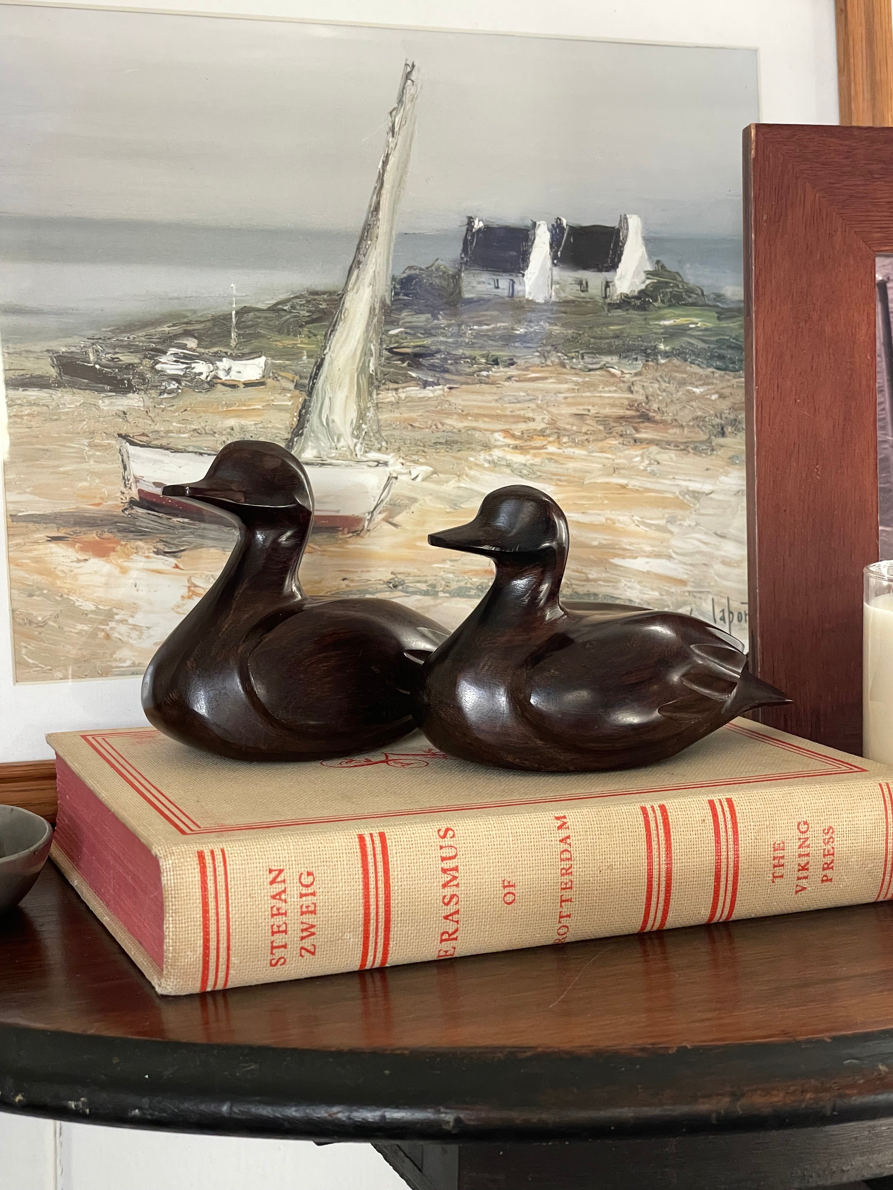 Mill Pond Duck Paperweights, Set of 2
