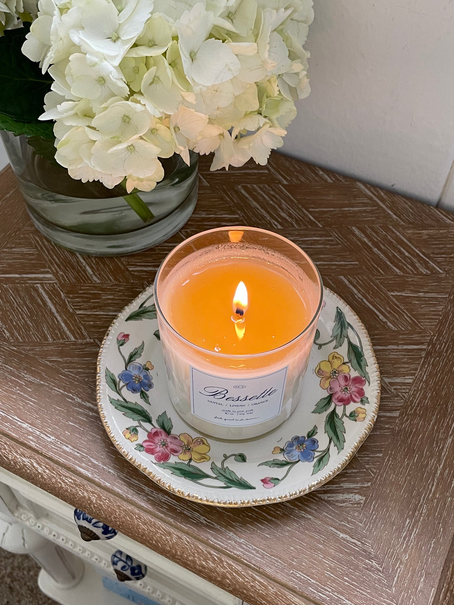 Flower Streets Candle Plate
