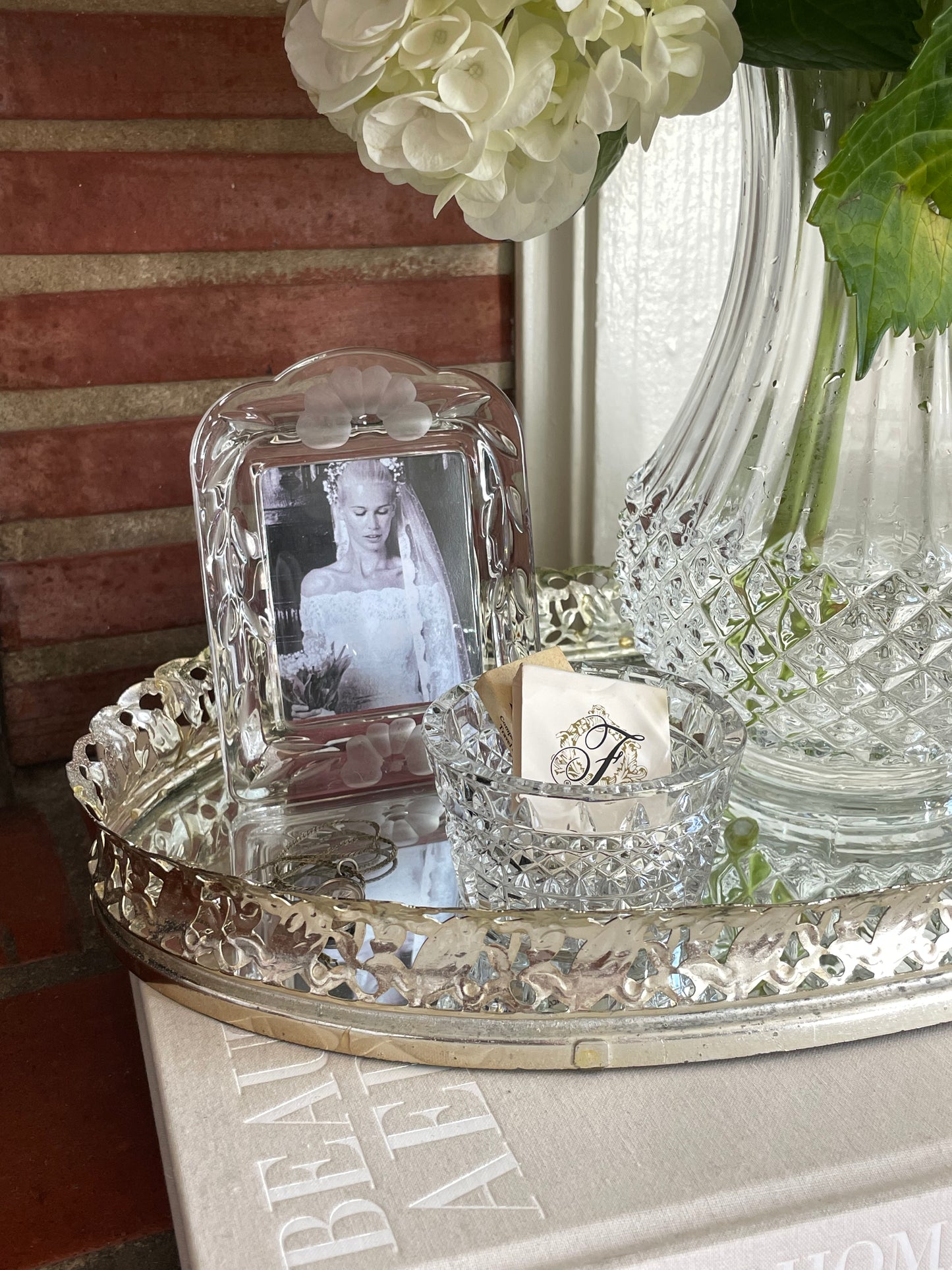 Claudia Etched Glass Photo Frame