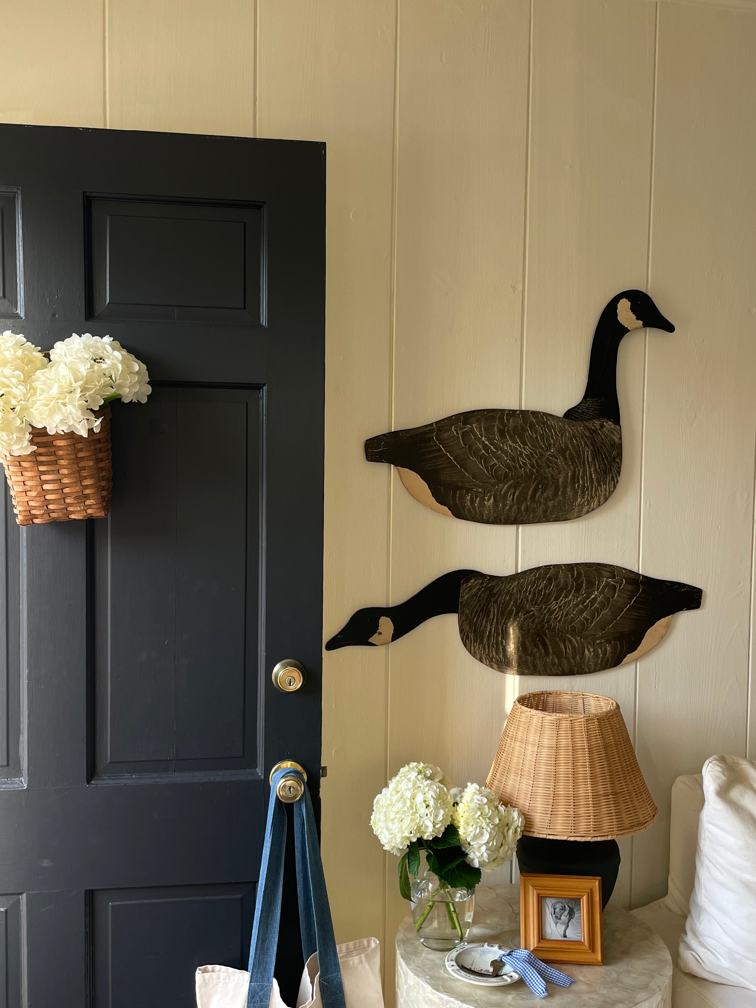 Antique Folding Goose Decoy, Feeding Pose