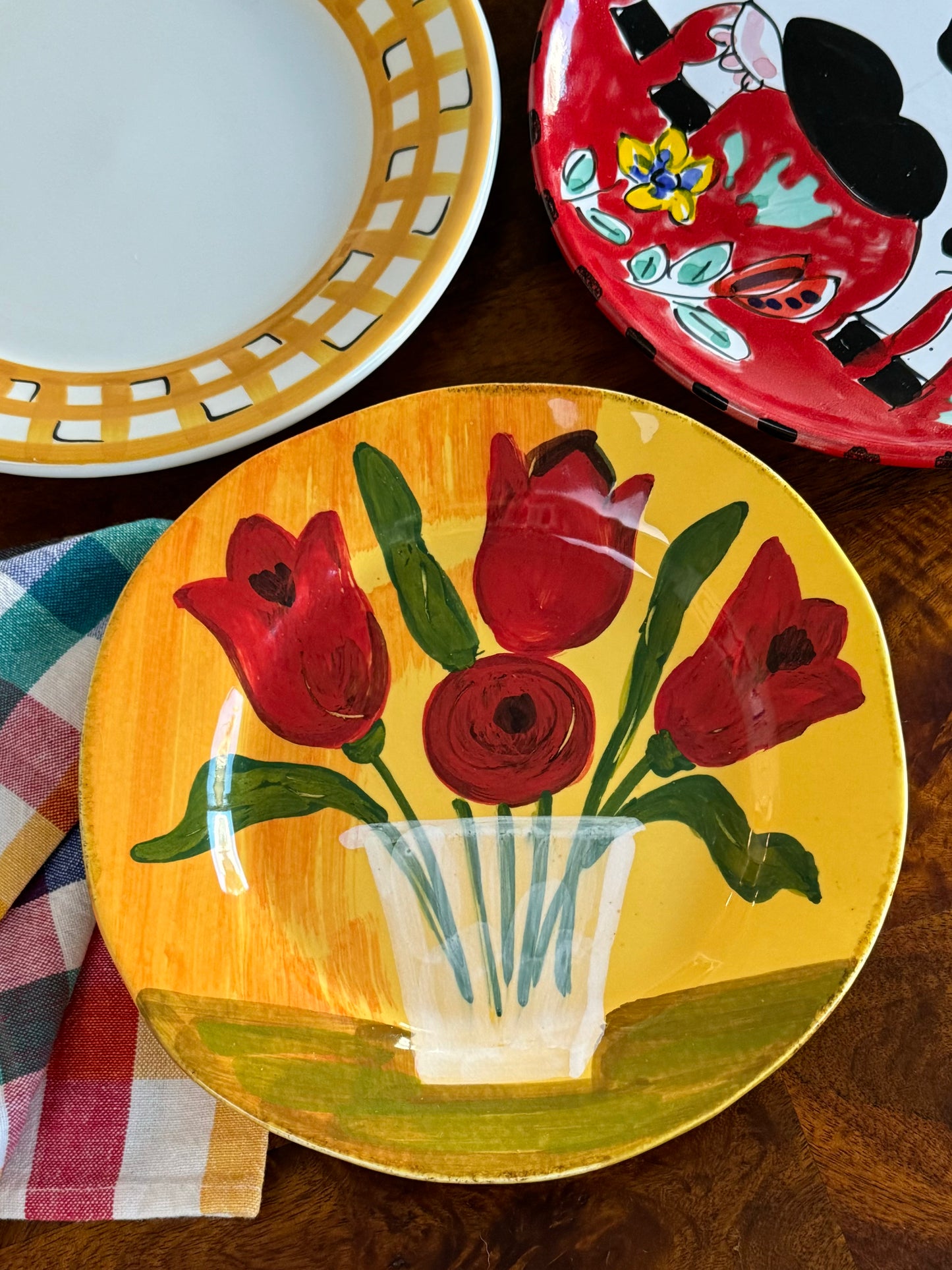 Red Tulip Plate