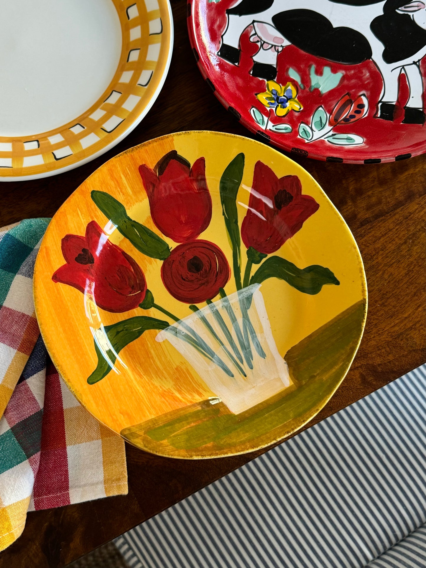 Red Tulip Plate
