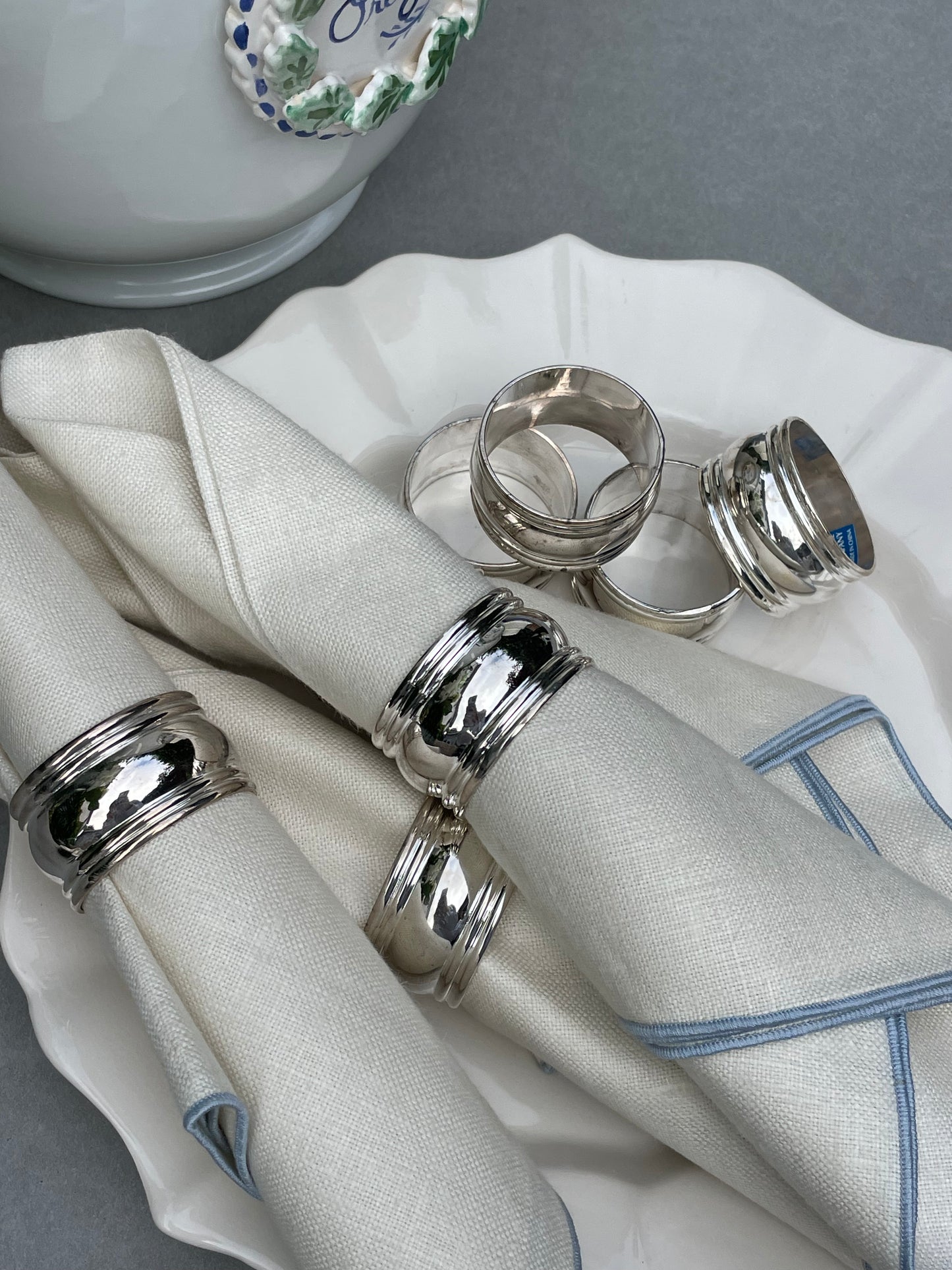 Kensington Perfectly Tarnished Napkin Rings, Set of 8