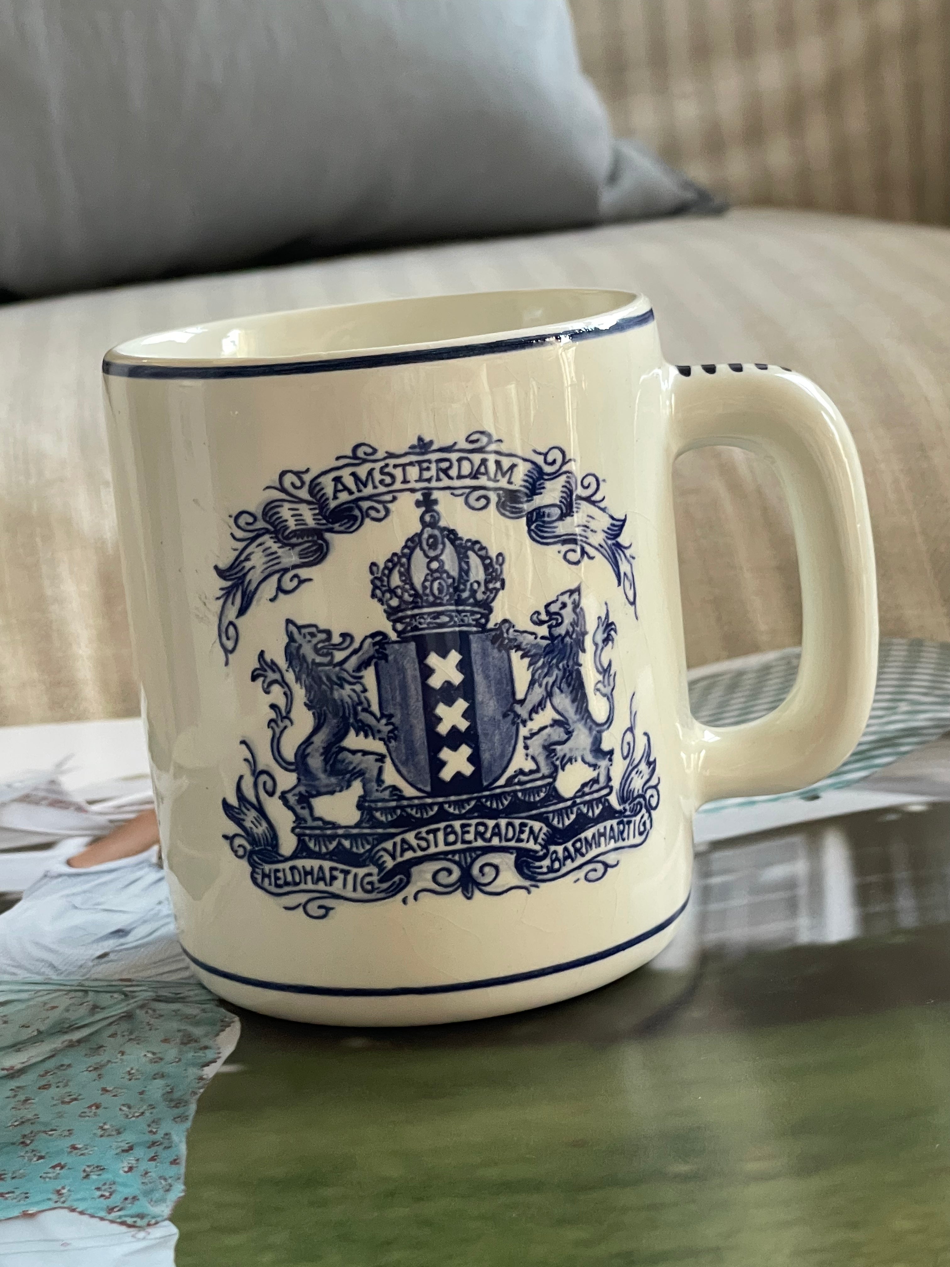 Delfts Blue Amsterdam Arms Mug