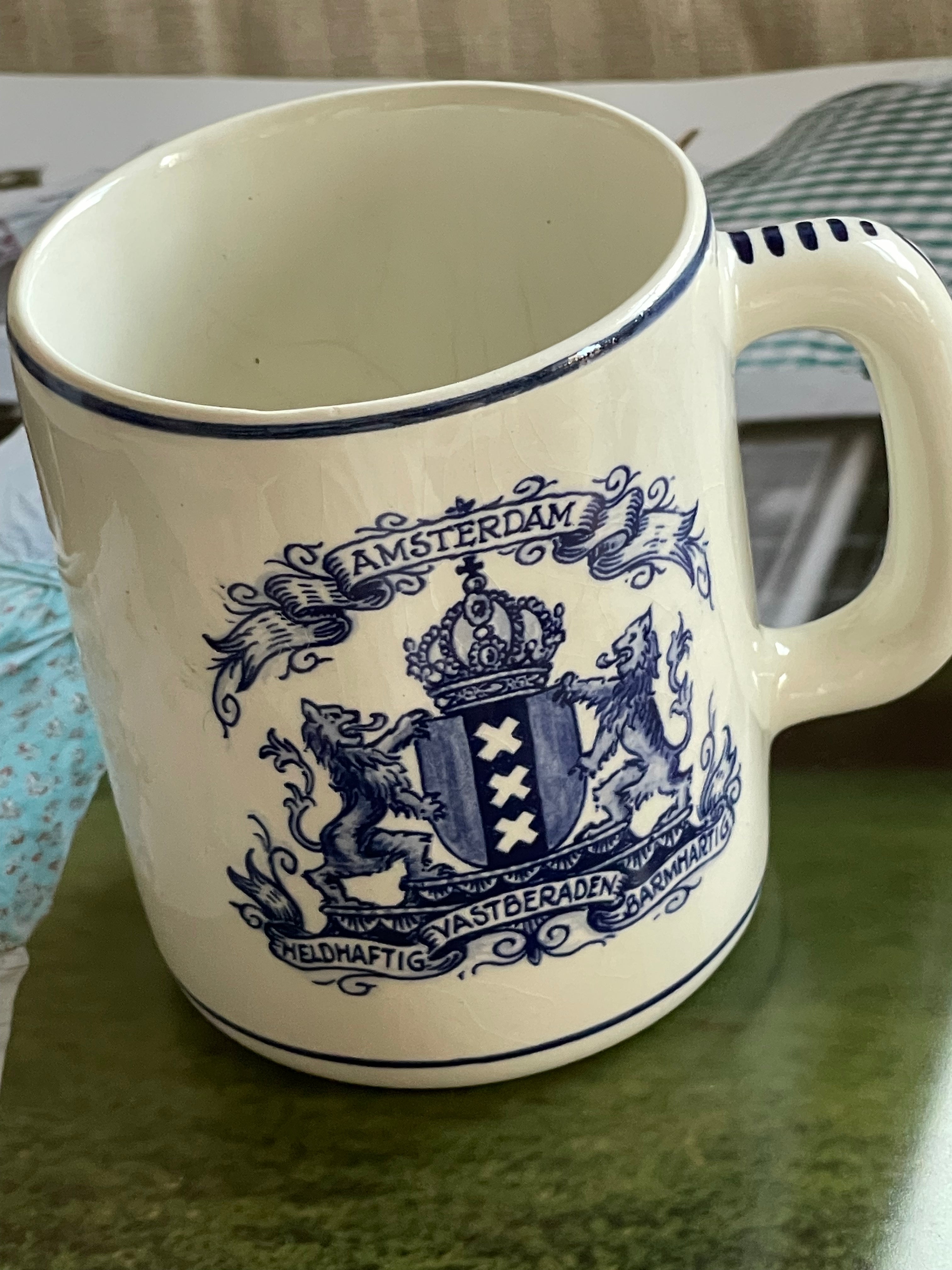 Delfts Blue Amsterdam Arms Mug