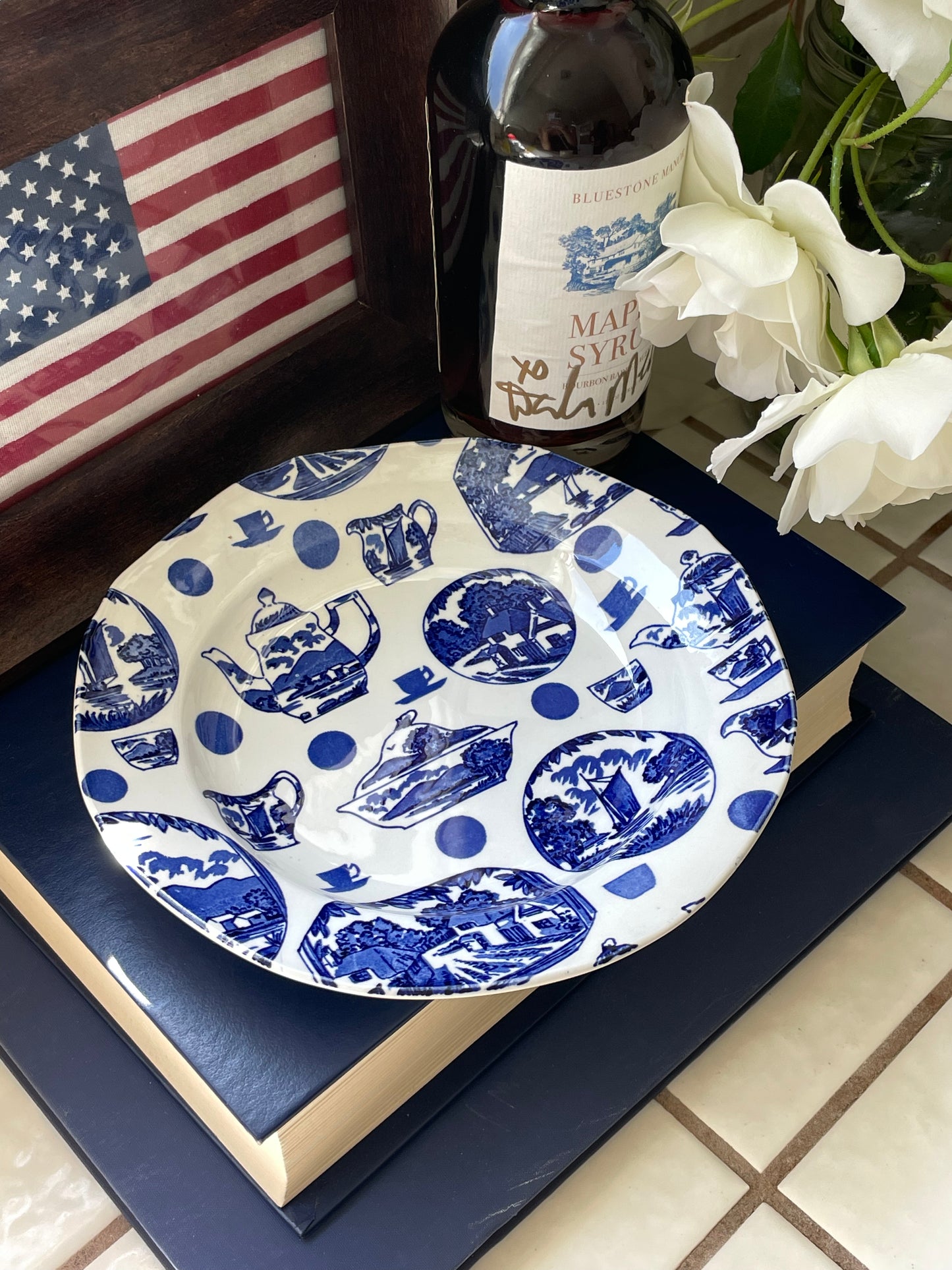 Boston Tea Party Candle Plate