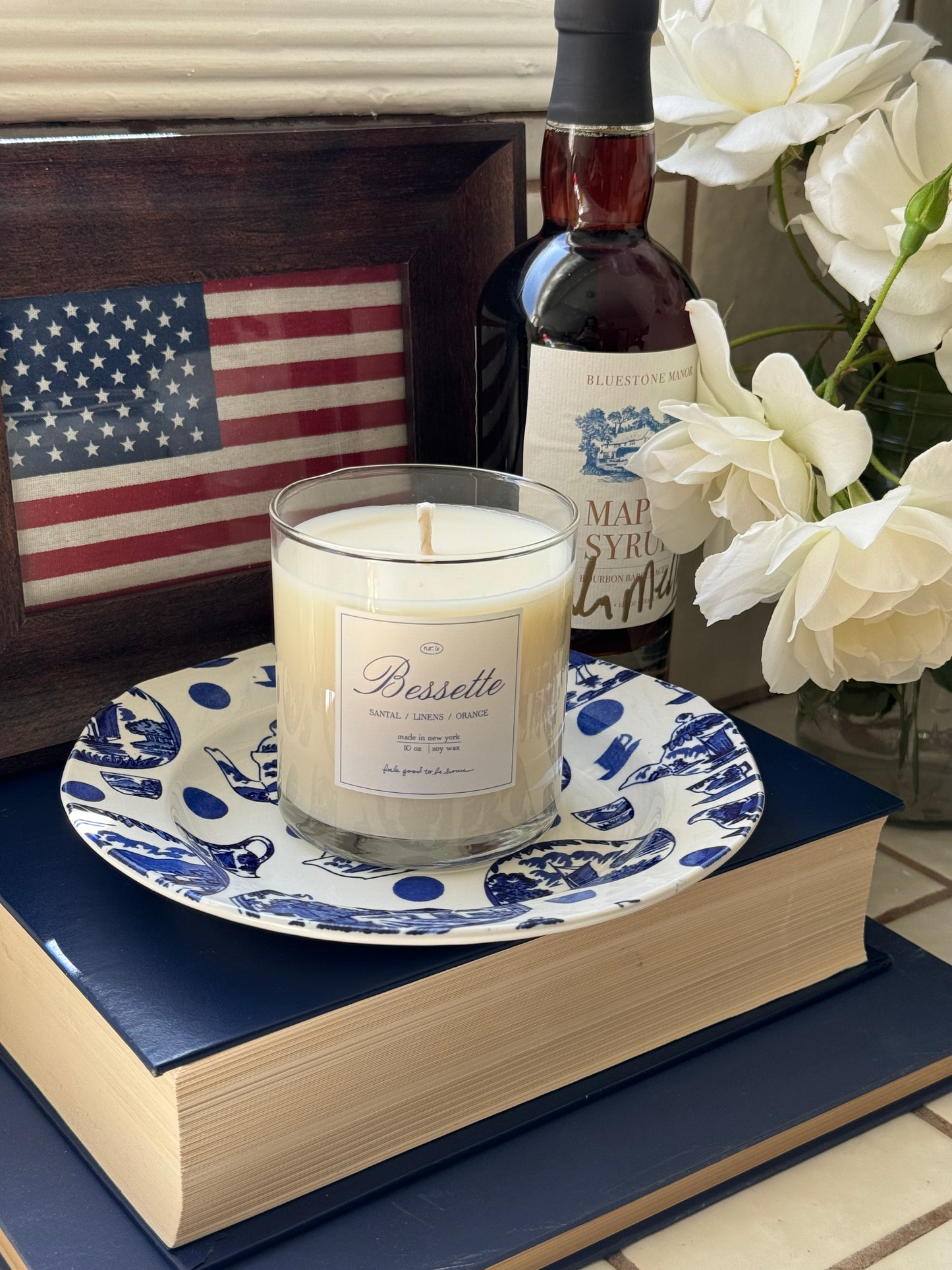 Boston Tea Party Candle Plate
