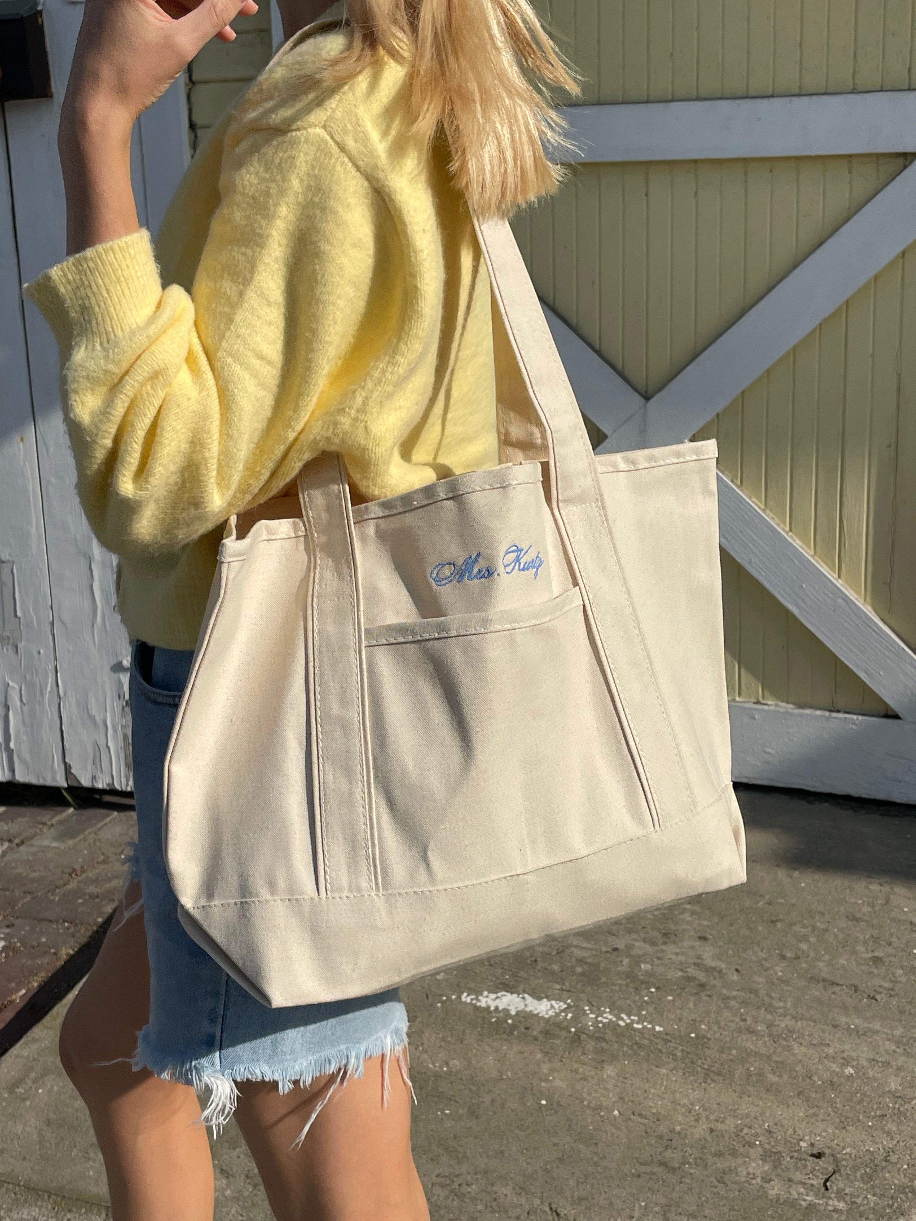 Custom Embroidered Tote Bag
