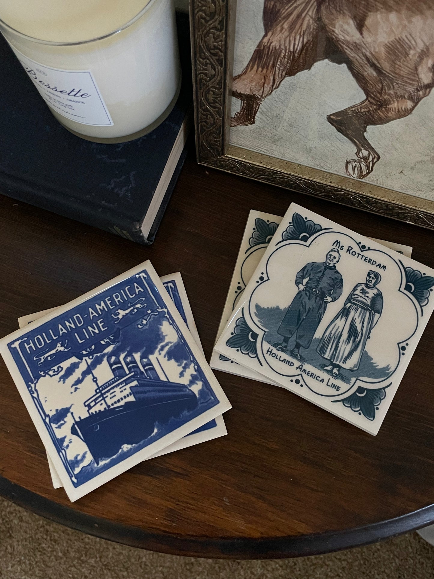 Holland-America Line Coasters, Set of 4
