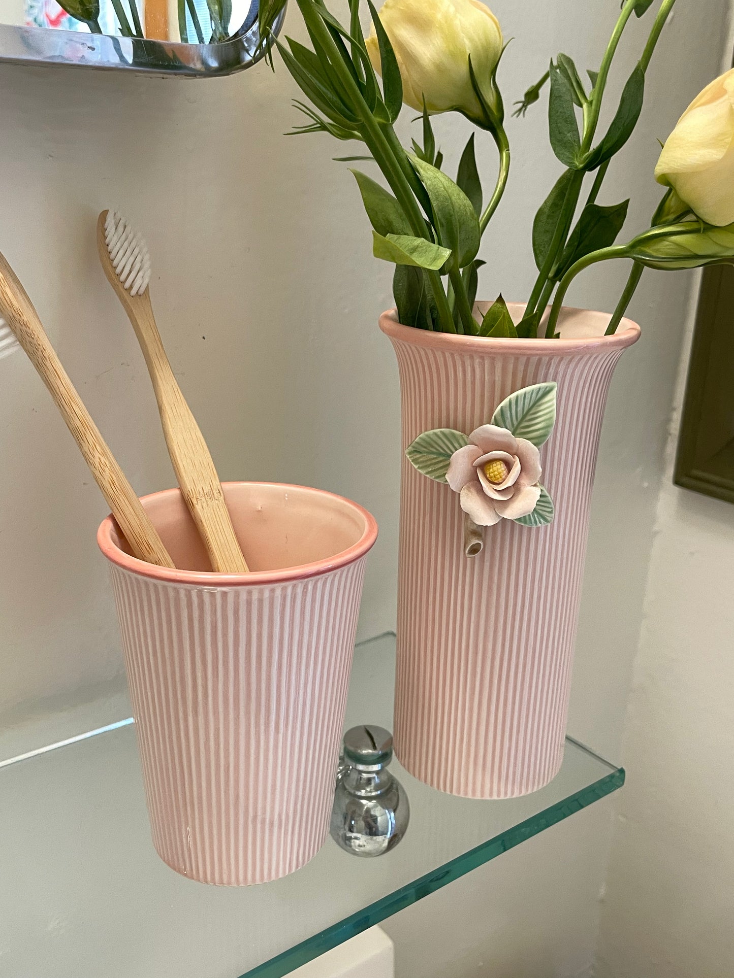 Prim & Proper Vase and Brush Cup Set