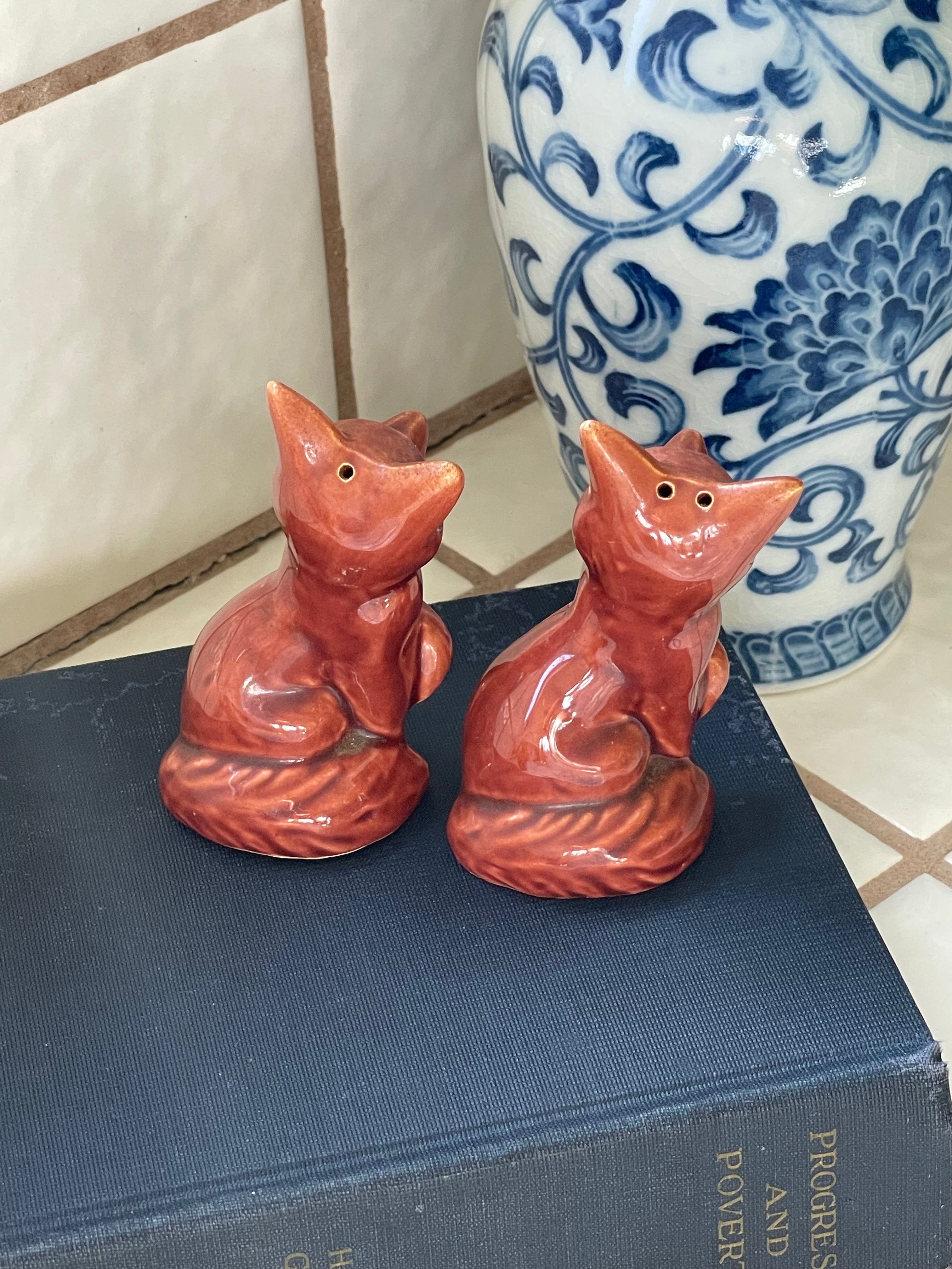 Red Fox Salt & Pepper Shakers