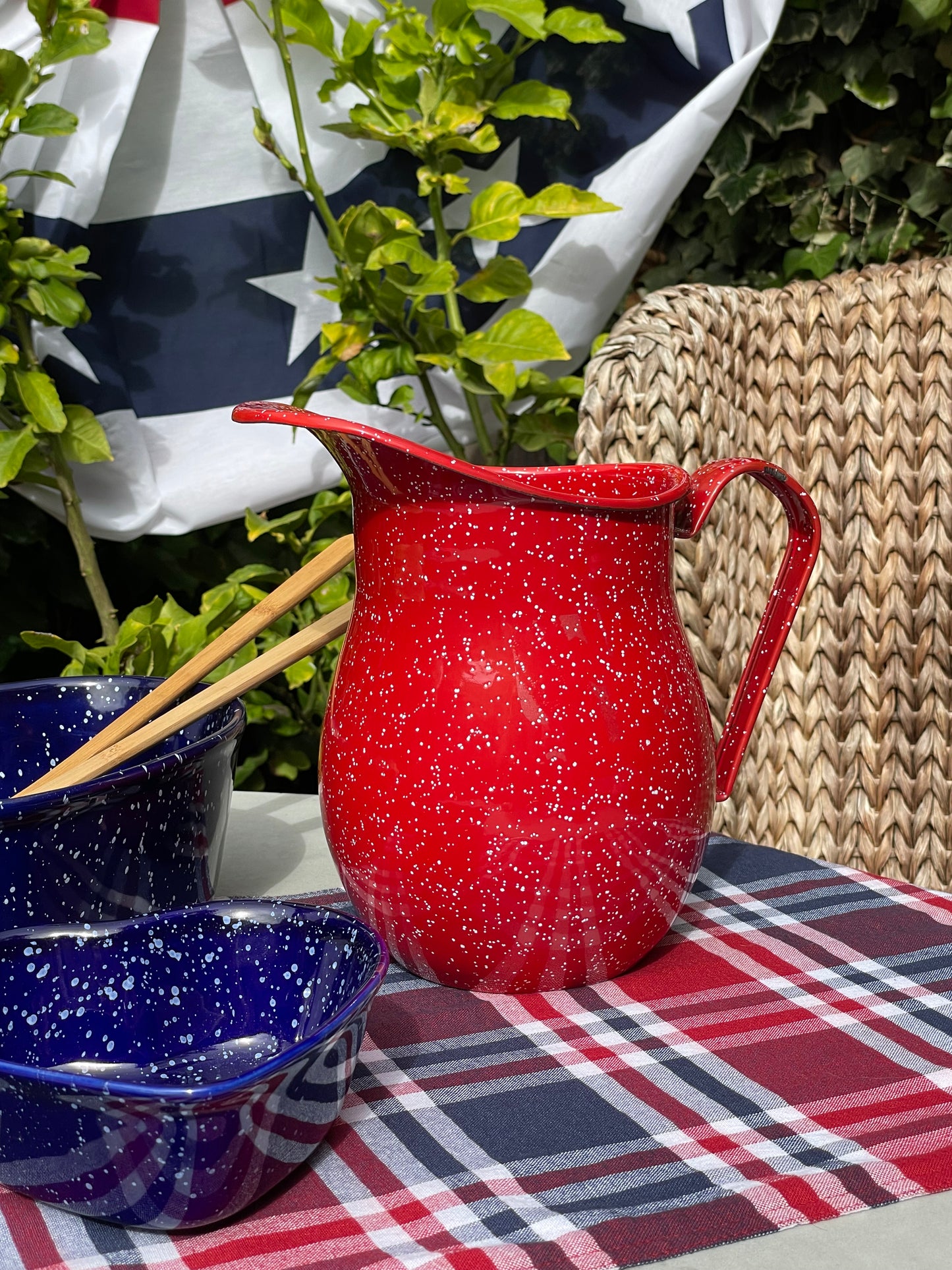 Lake Tahoe Enamel Pitcher