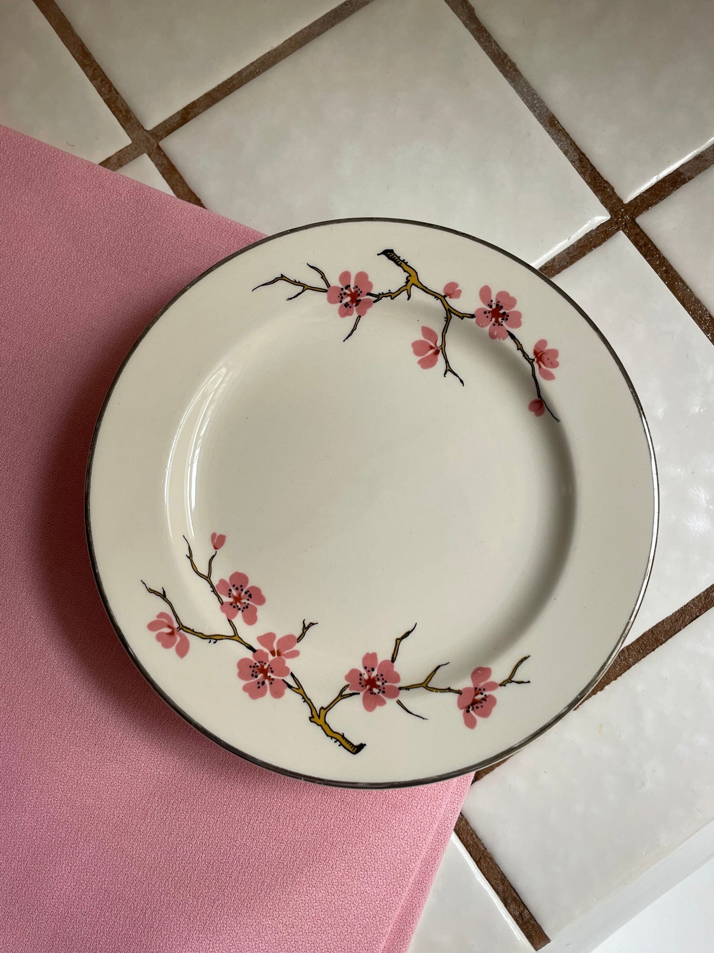 Cherry Blossom Treat Plates, Set of 5
