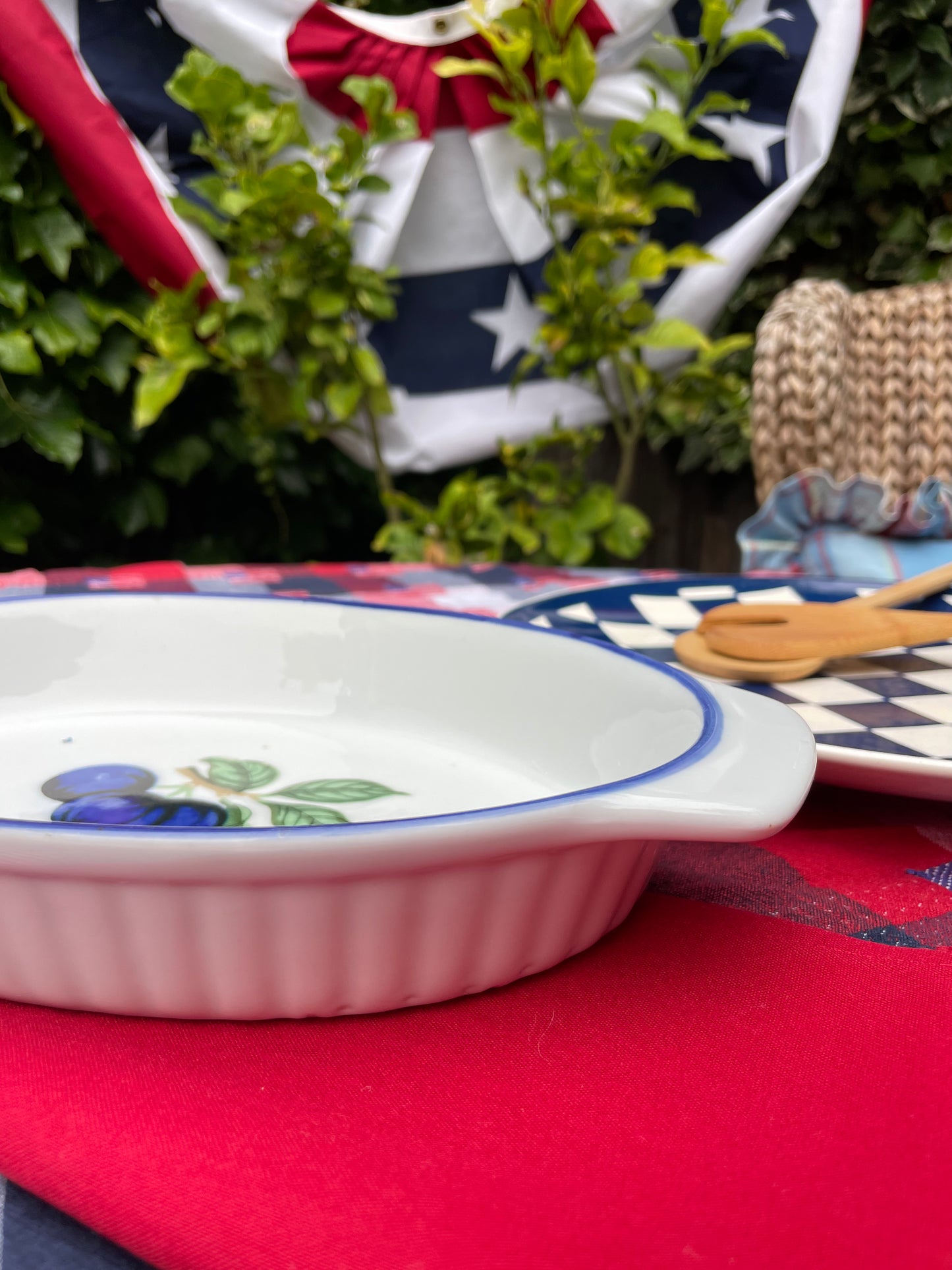Blueberry Crumble Dish