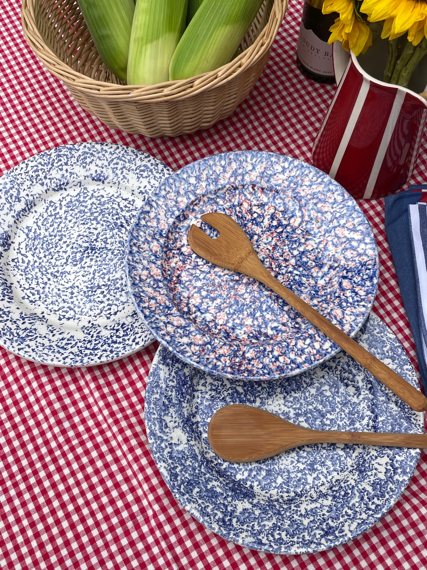 Sponge-paint 3-Piece Serving Set
