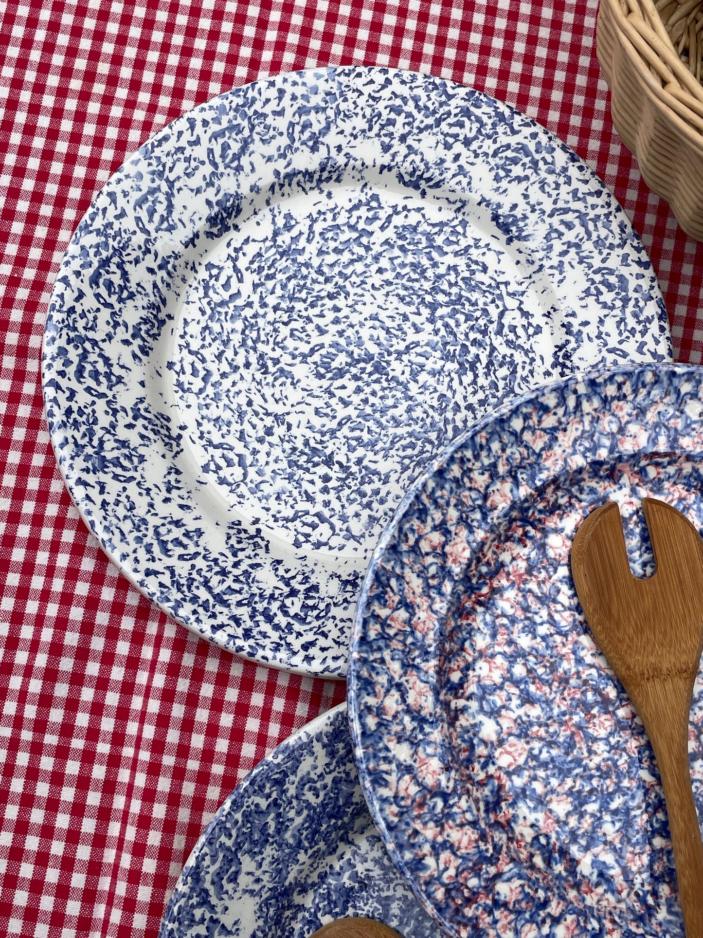 Sponge-paint 3-Piece Serving Set