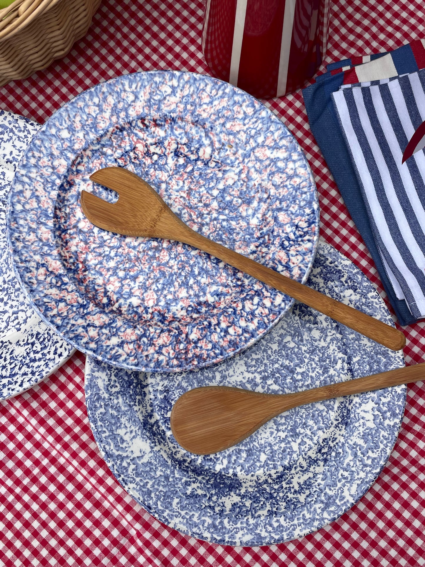 Sponge-paint 3-Piece Serving Set