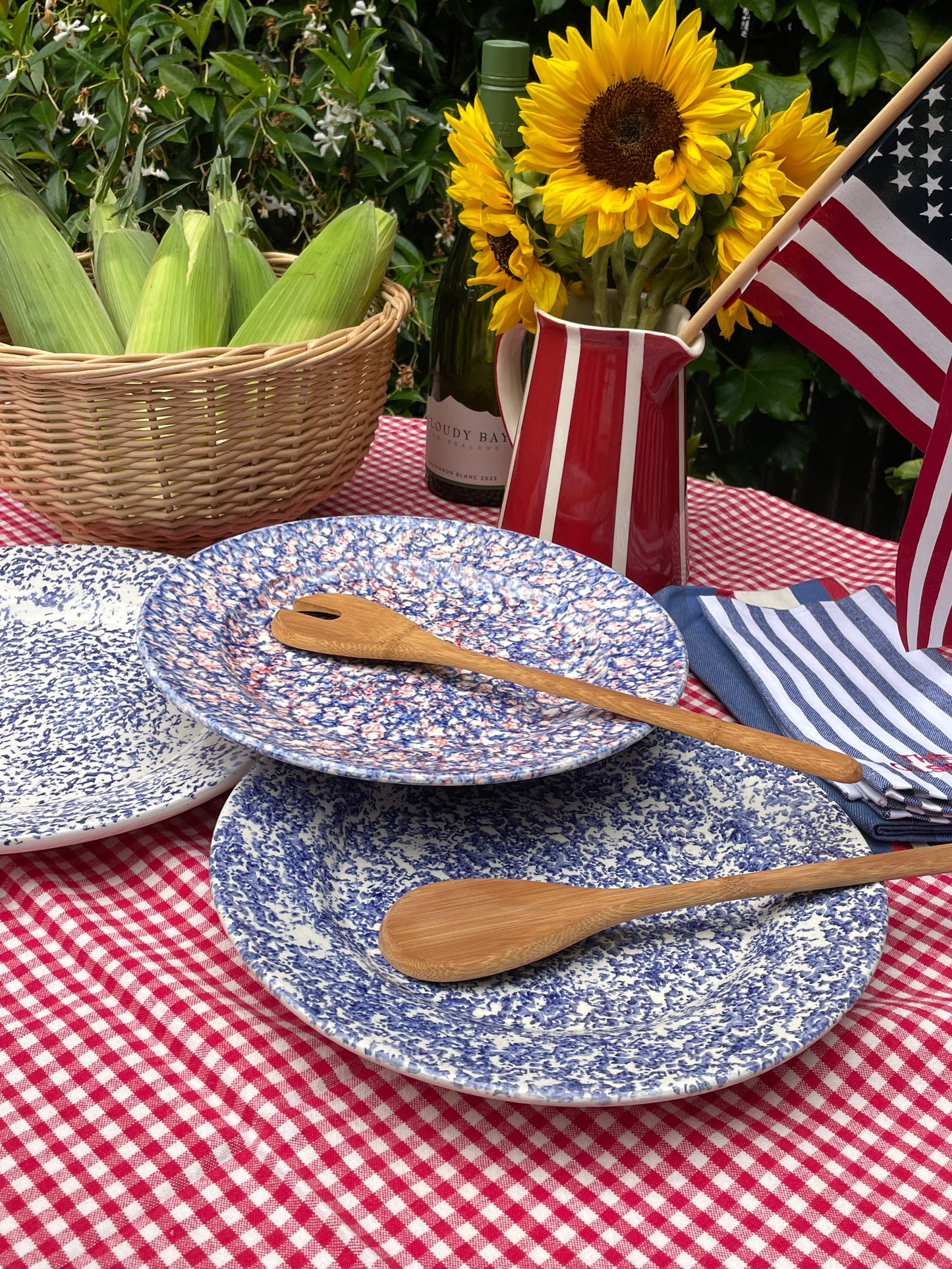 Sponge-paint 3-Piece Serving Set