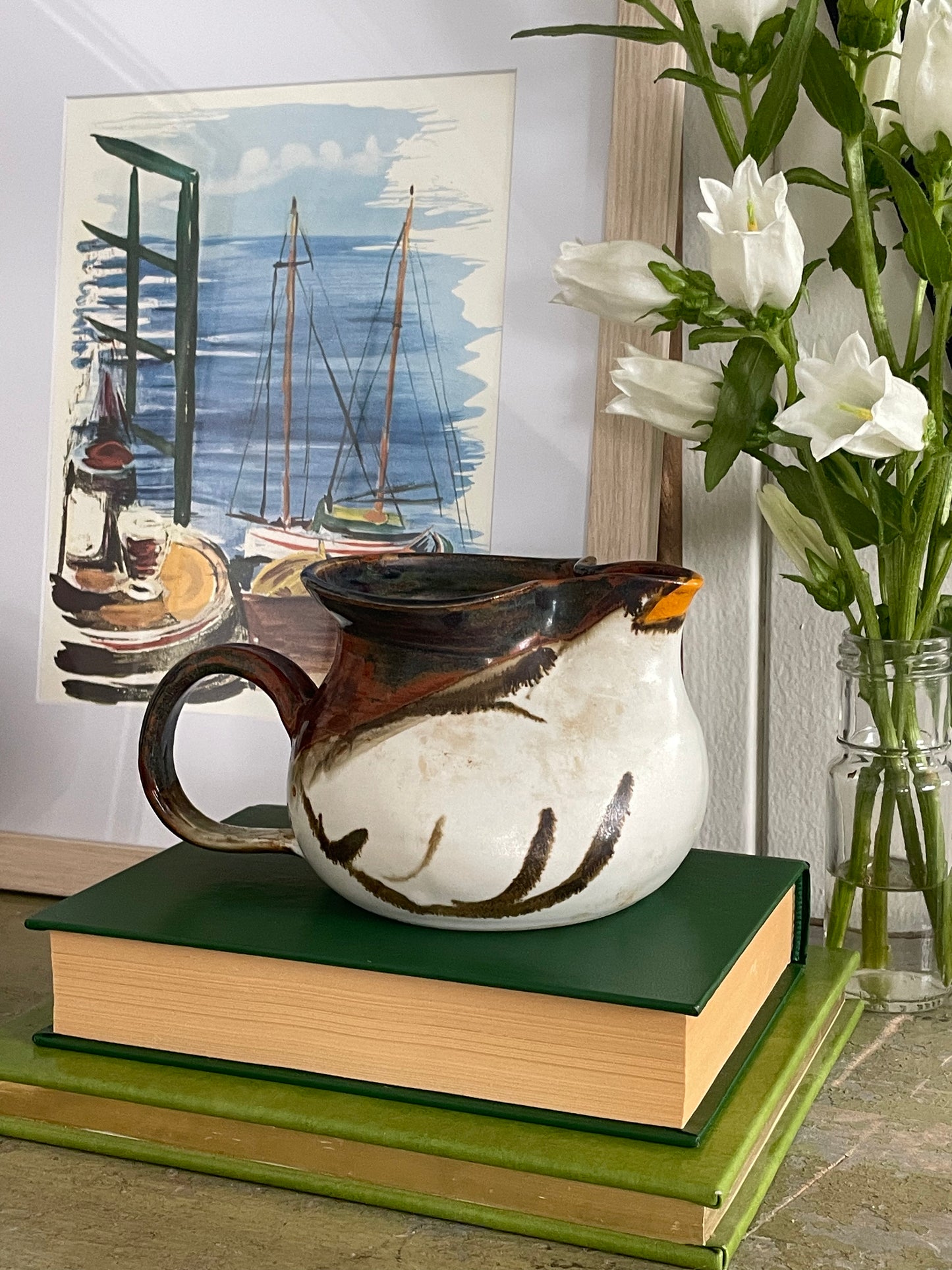 Sandpiper Hand-made Art-pottery Pitcher
