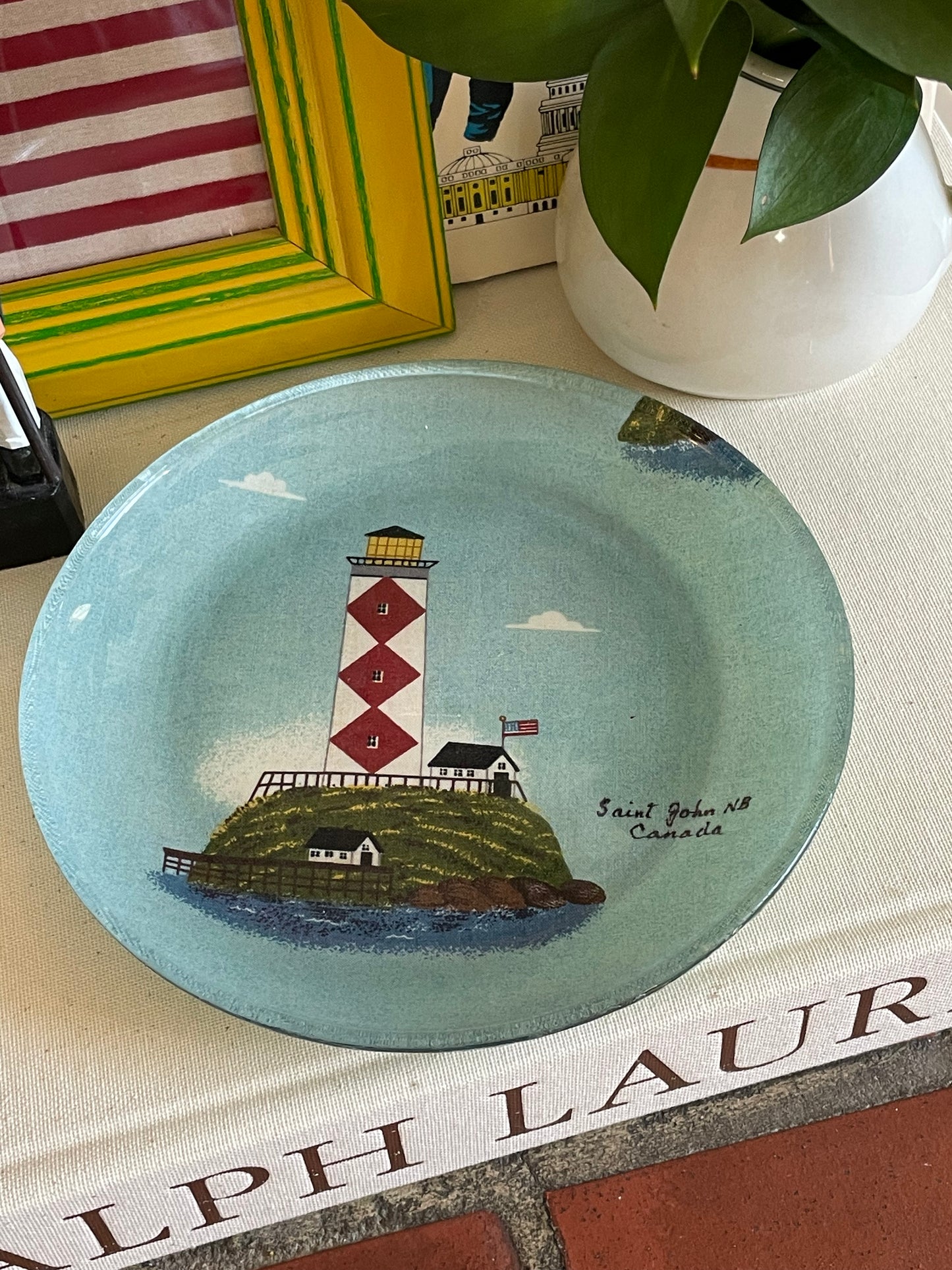 Lighthouse Glass Trinket Dish