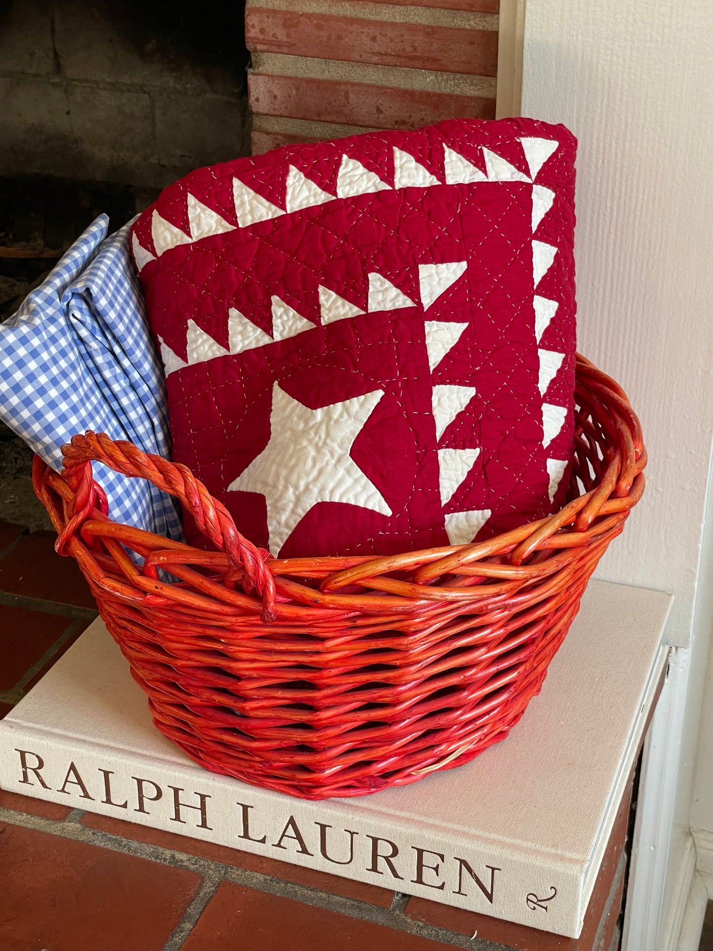 Cherry Wicker Basket