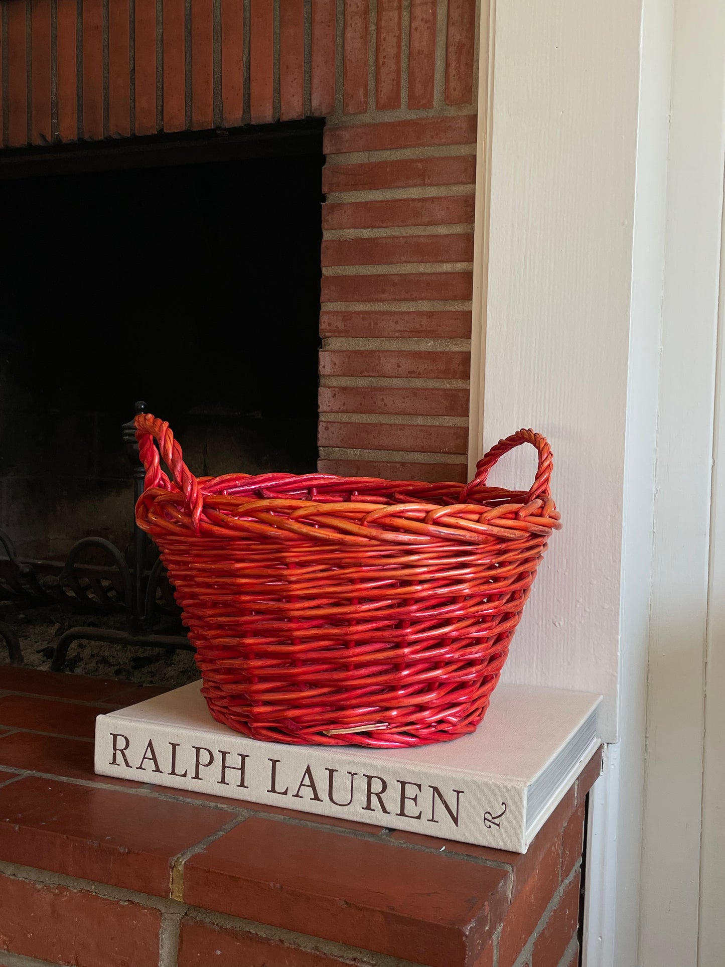 Cherry Wicker Basket