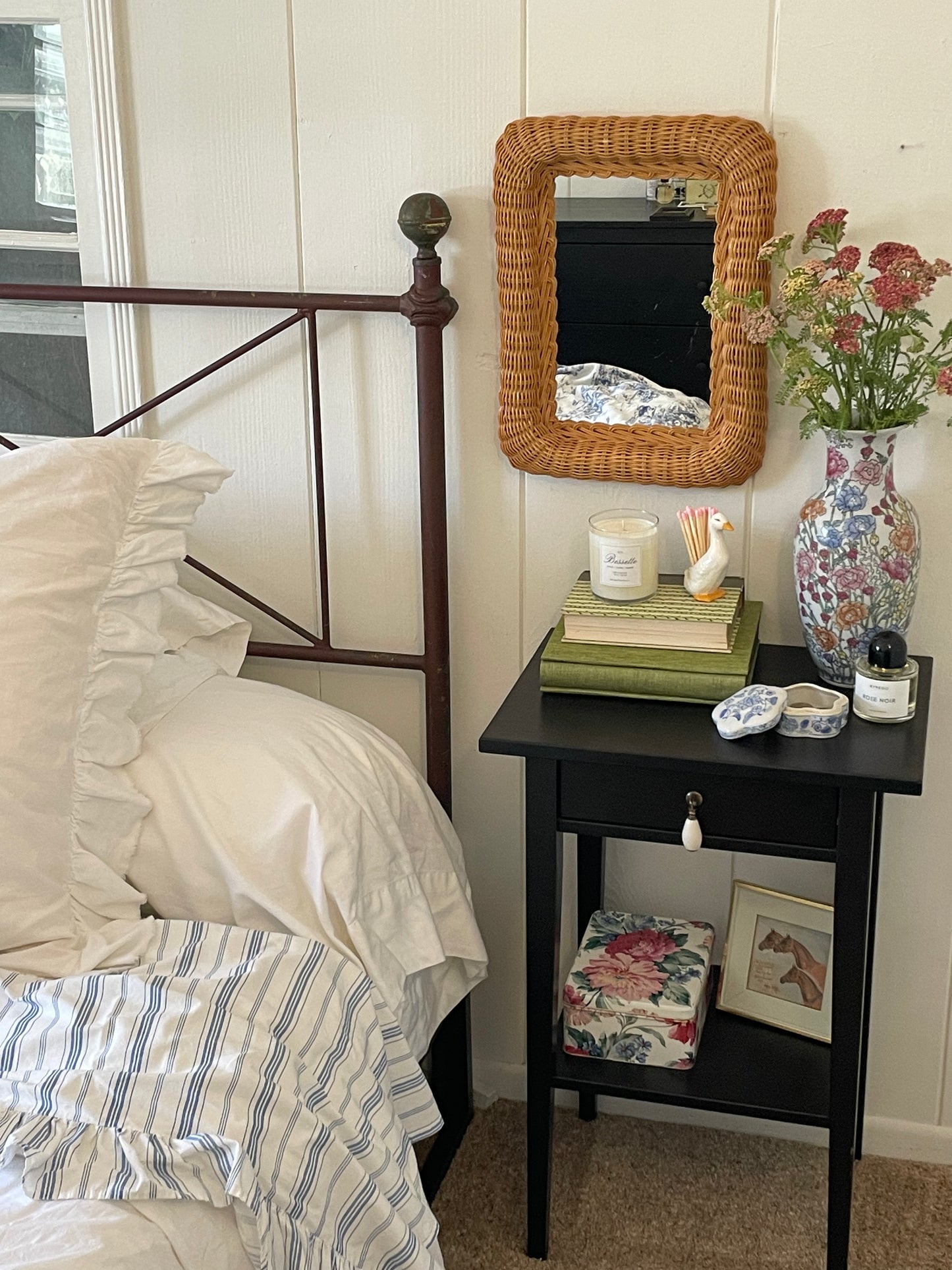 Wicker Framed Mirror