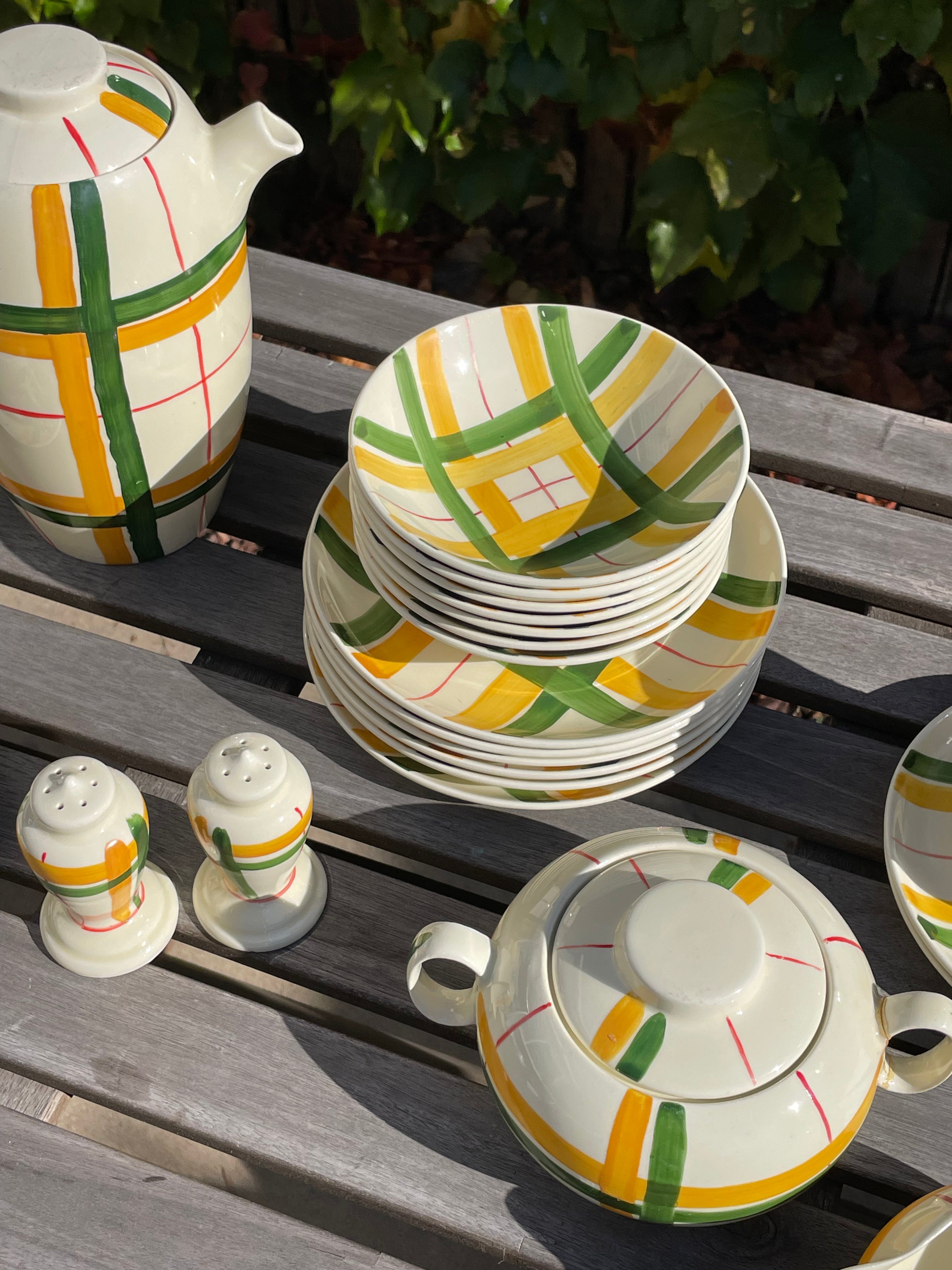 Scotch Plaid Dessert Plates, Set of 6