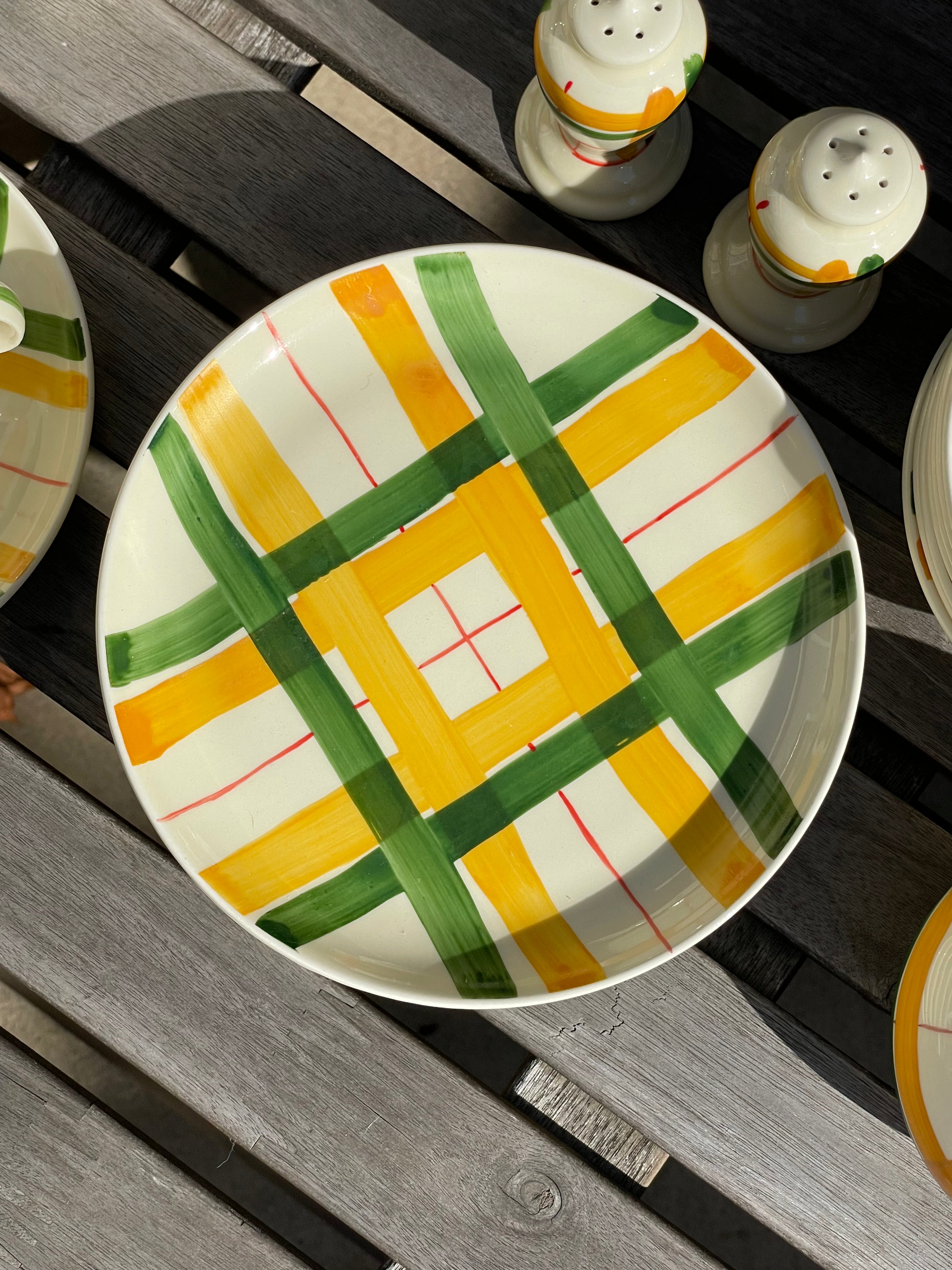 Scotch Plaid Dessert Plates, Set of 6