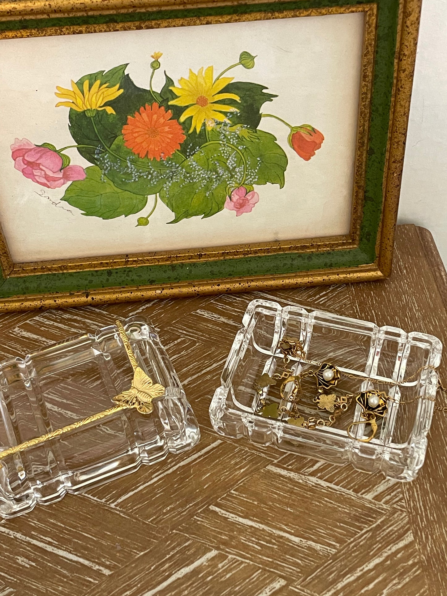 Butterfly Glass Trinket Box