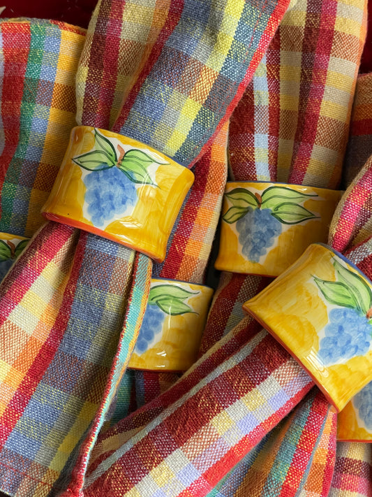 Seaside Cottage Napkin Rings, Set of 6